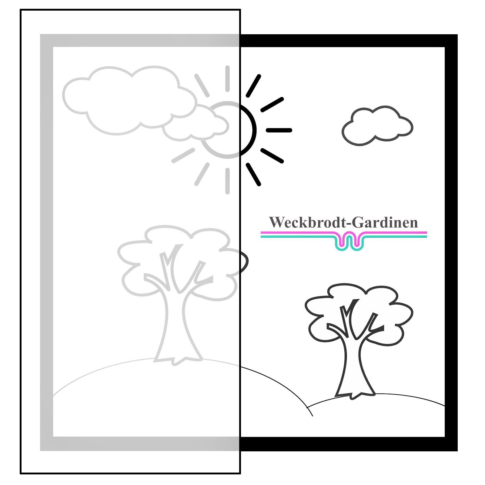 Weckbrodt Querbehang Siena (1 St), Kräuselband, halbtransparent, Jacquard, Jacquard, strukturiert, halbtransparent, Bordüre,Kante, Gardine, Store