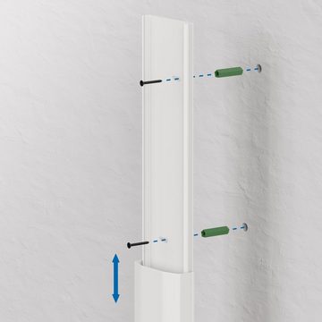 deleyCON deleyCON Universal Kabelkanal hochwertiges PVC Länge 100cm - Weiß Kabelzubehör