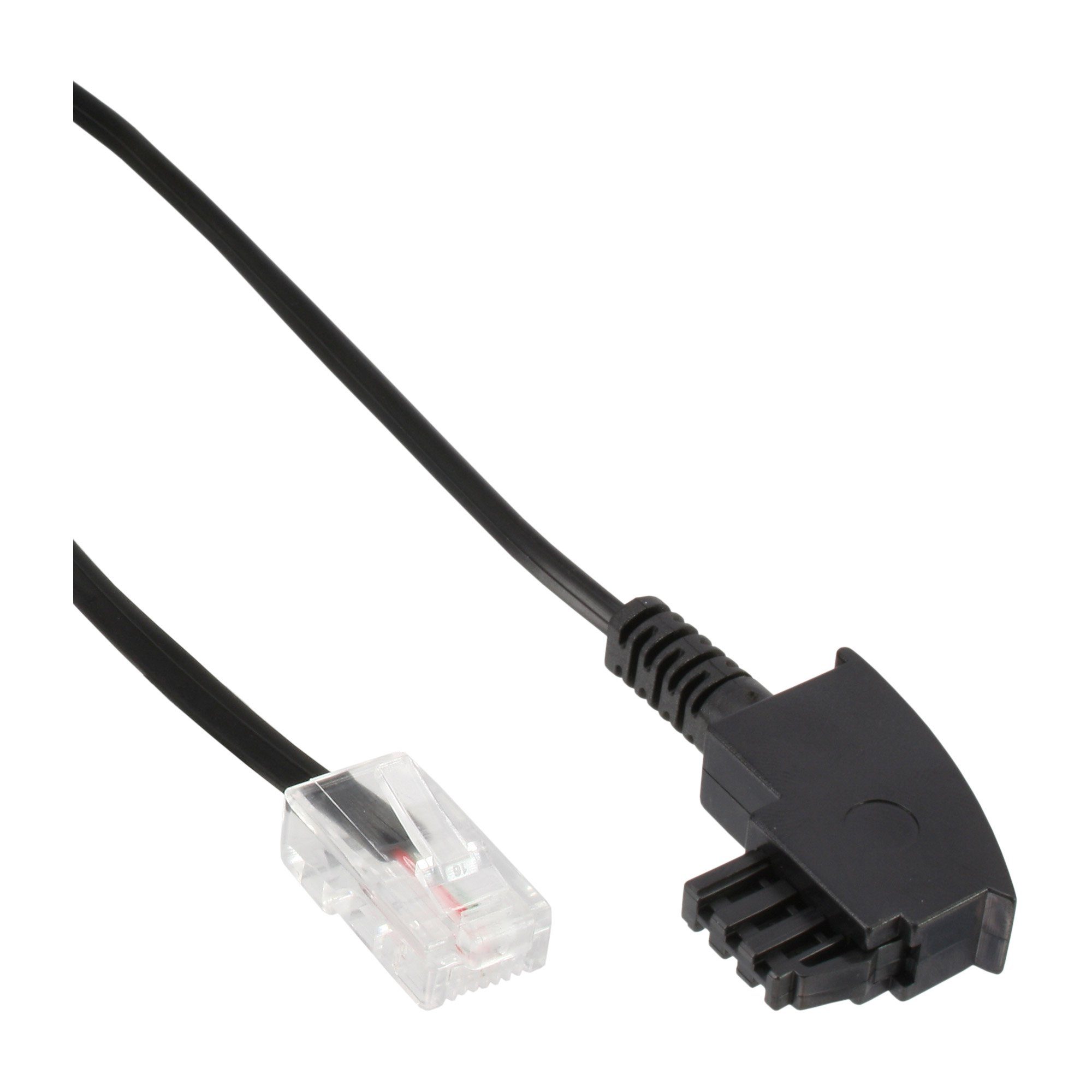 InLine® TAE-F Kabel für DSL-Router, TAE-F Stecker an RJ45 8P2C, 0,5m Telefonkabel