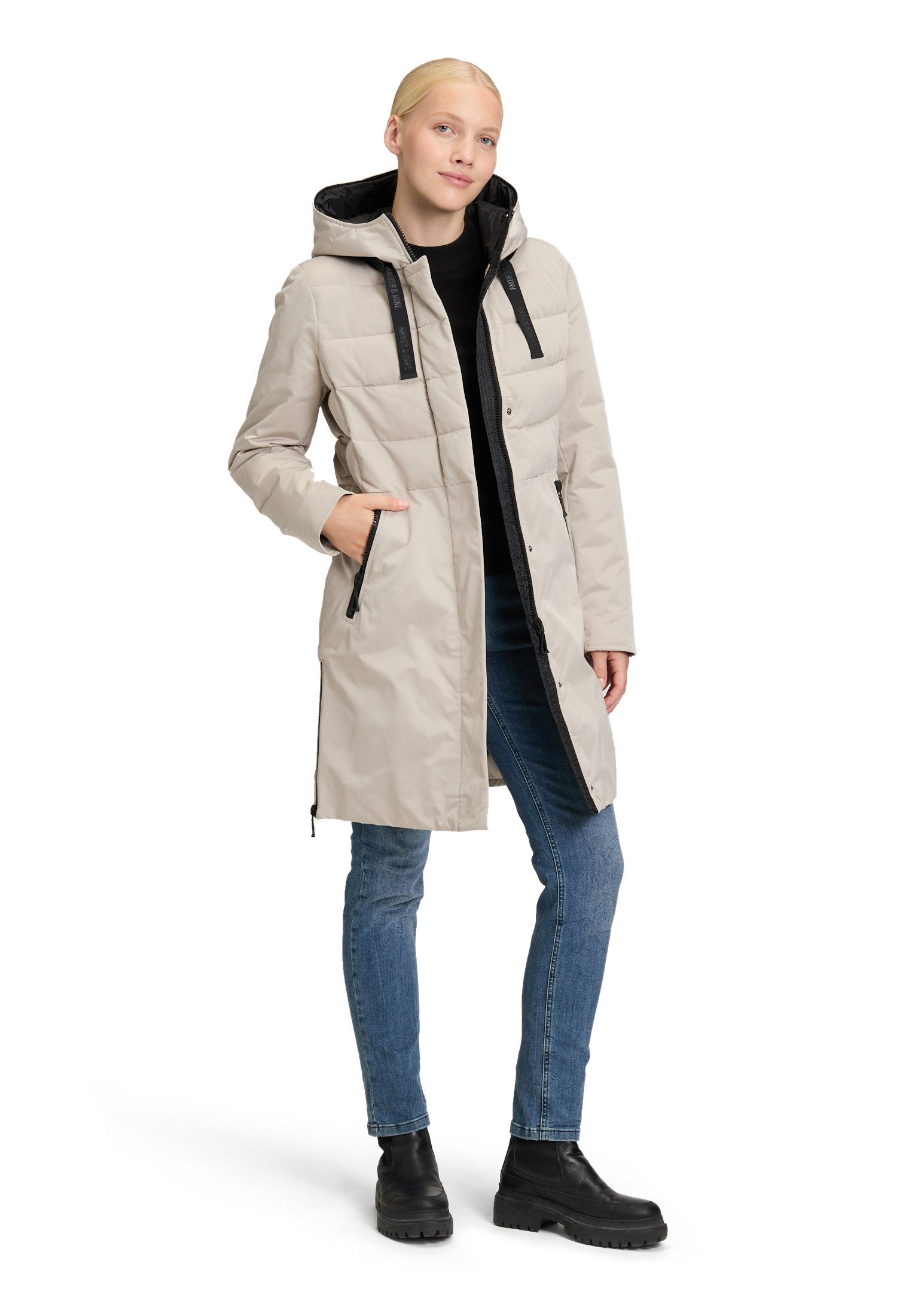 Amber & June Winterjacke Damen Kunstdaune