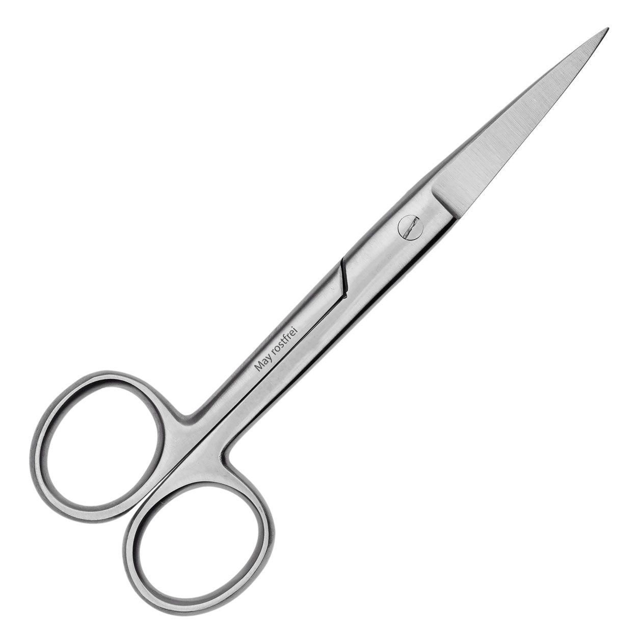 May Haushaltsschere Bastelschere mit gerader Schneide aus Edelstahl, 14,5 cm Gesamtlänge