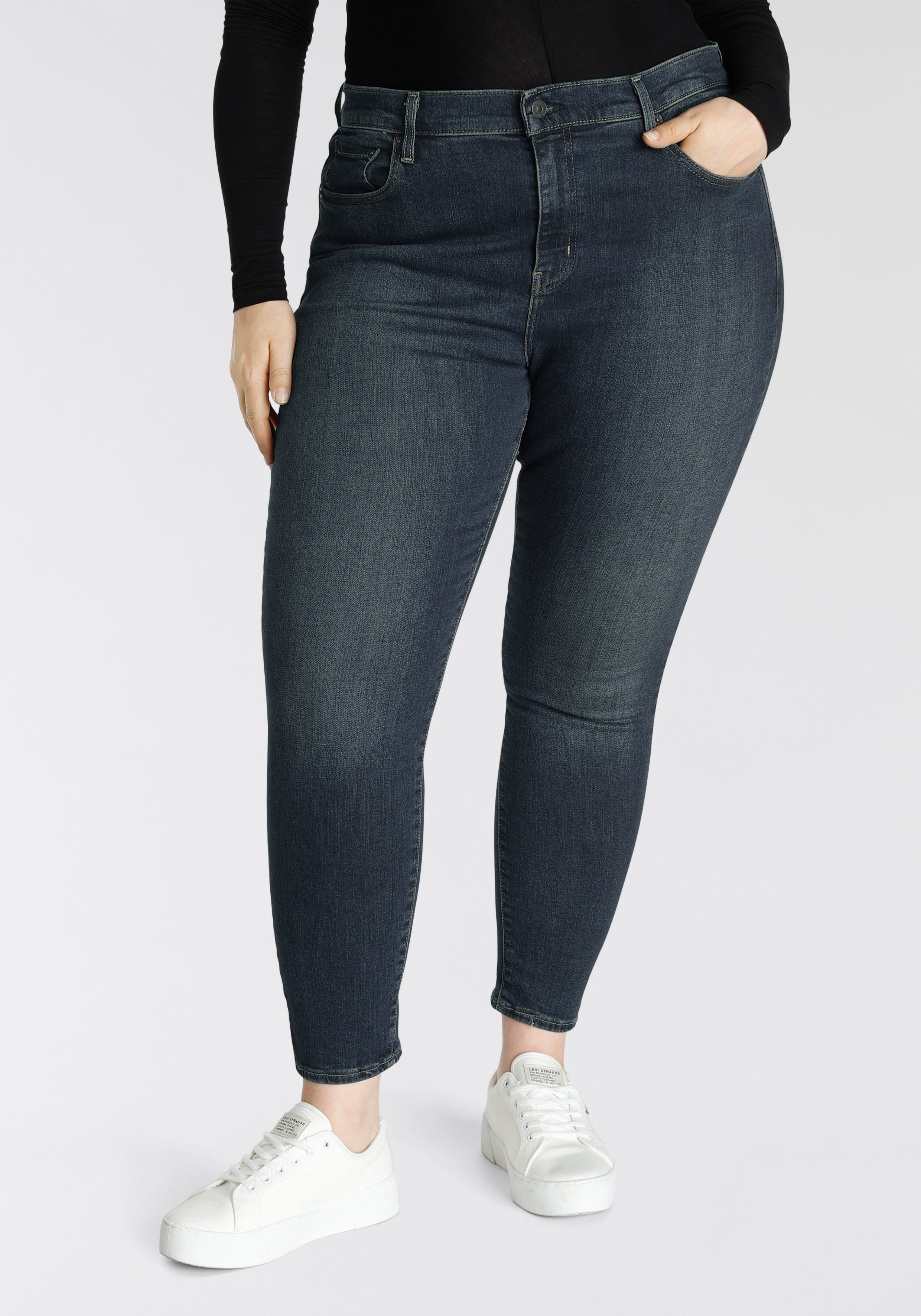 Schnitt Skinny-fit-Jeans HI Plus PL RISE sehr IN WORN INDIGO Levi's® DARK SKINNY 721 figurbetonter