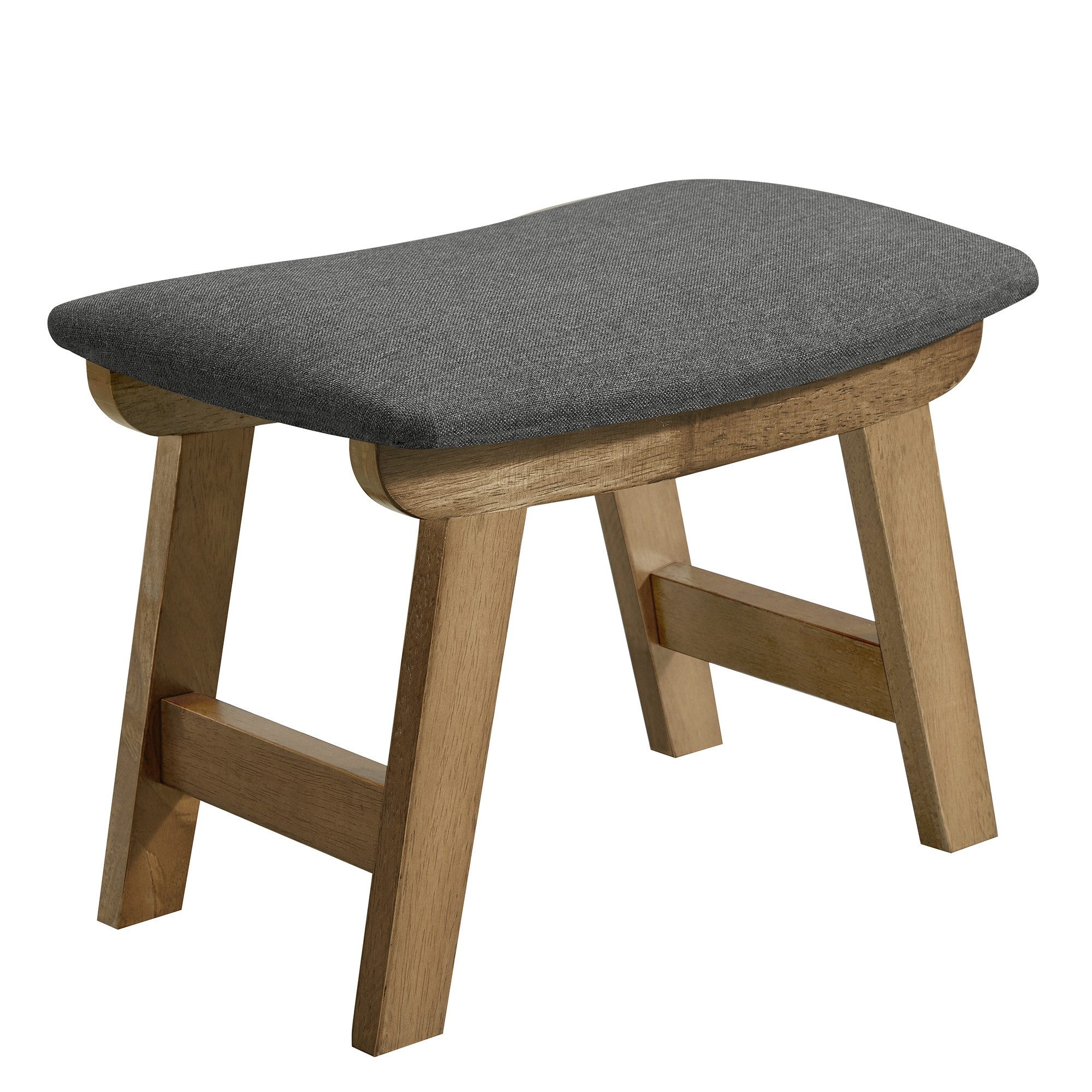 SONGMICS Sitzhocker Fußhocker Holzbank mit Waschbarem Bezug, 39,1 x 24,9 x 30 cm, für Flur, ohne Lehne, für Sessel, Bettbank