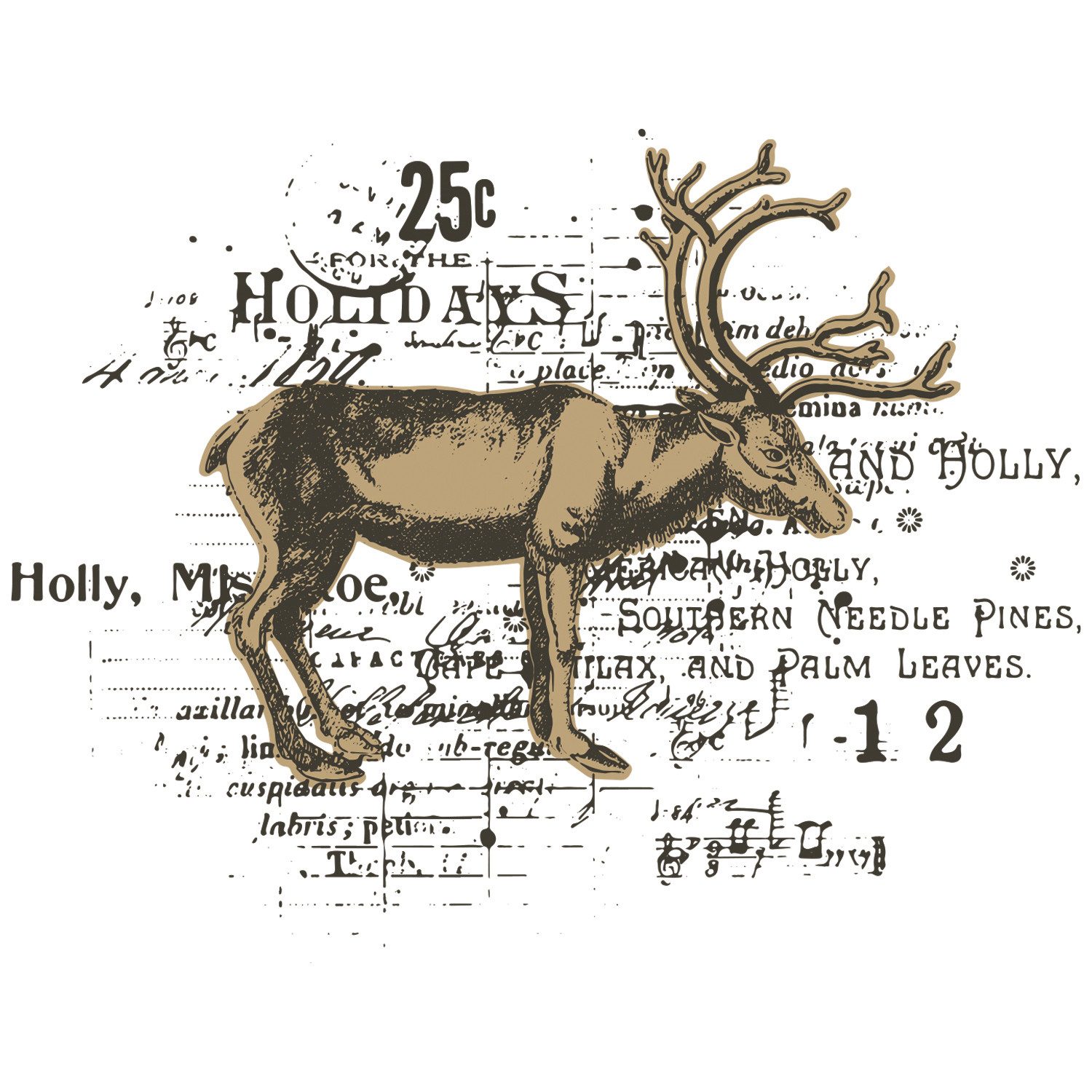 Sizzix Motivschablone Framelits Stanzschablone und Clear Stamps Reindeer, 2 Teile