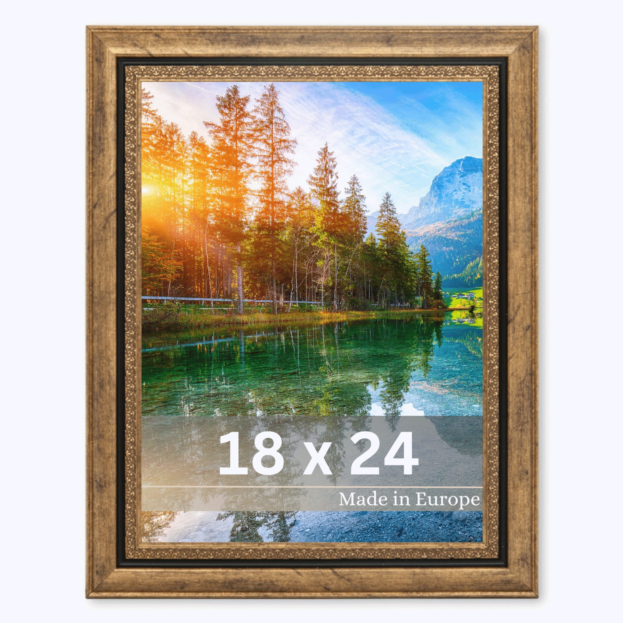 Victor (Zenith) Bilderrahmen Boho, Bilderrahmen Gold 18x24 cm, Bilderrahmen günstig online kaufen