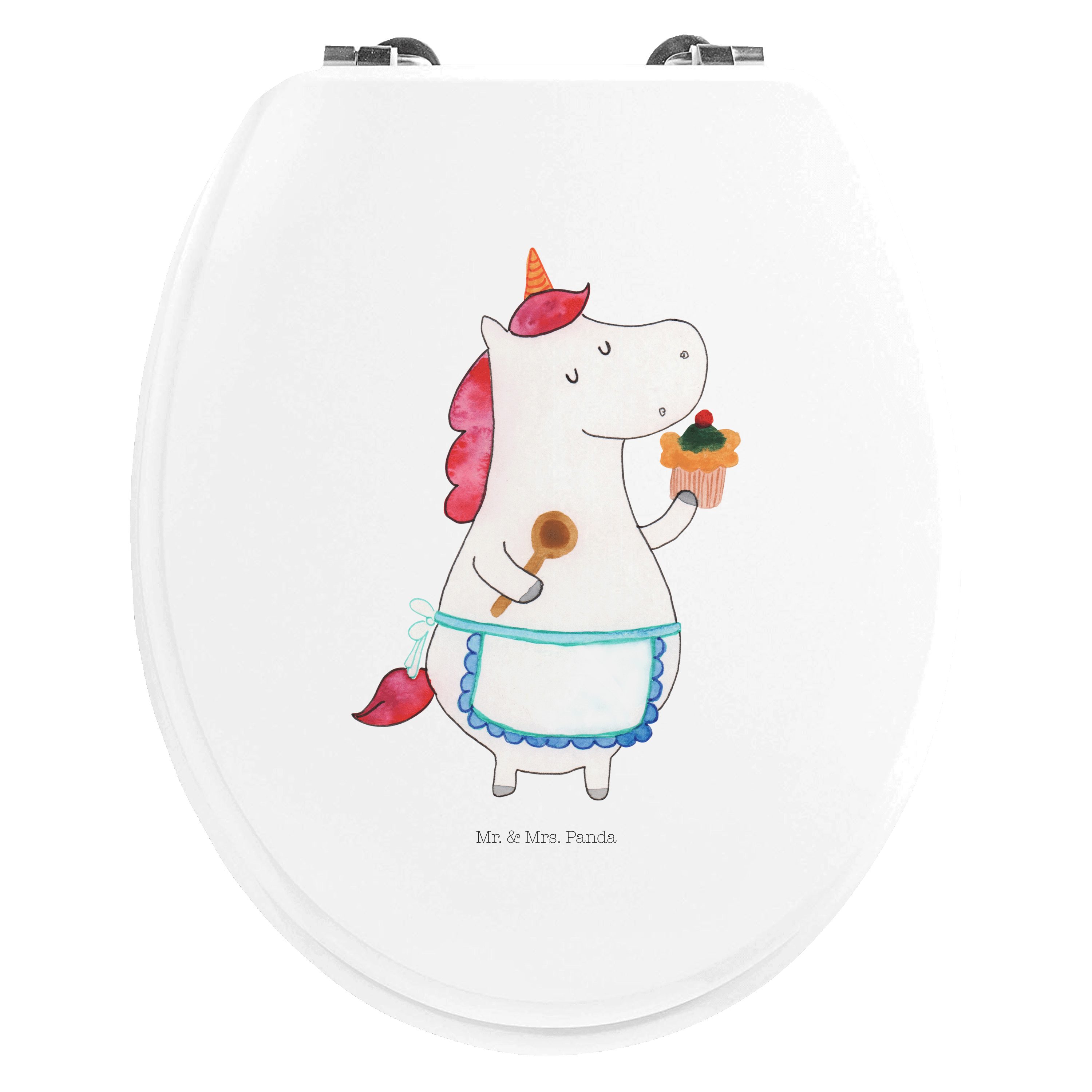 WC-Sitz Einhorn Küche - Weiß - Geschenk, Motivation, WC-Sitz, Einhörner, Toil