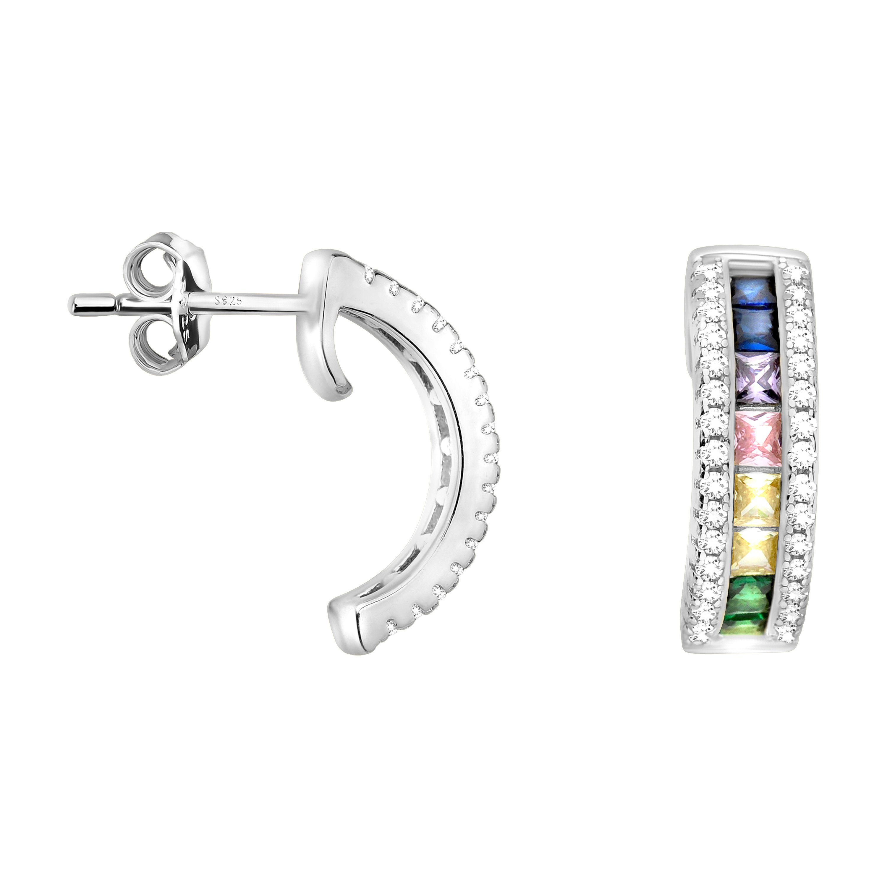 Paar Schmuck Milani Silber Sofia 925 Ohrstecker Damen Zirkonia,