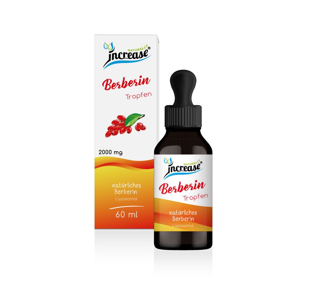 increase NATURALLY Liposomales Berberin hochdosiert - 2000mg Berberin pro Tag Tropfen, 60 ml