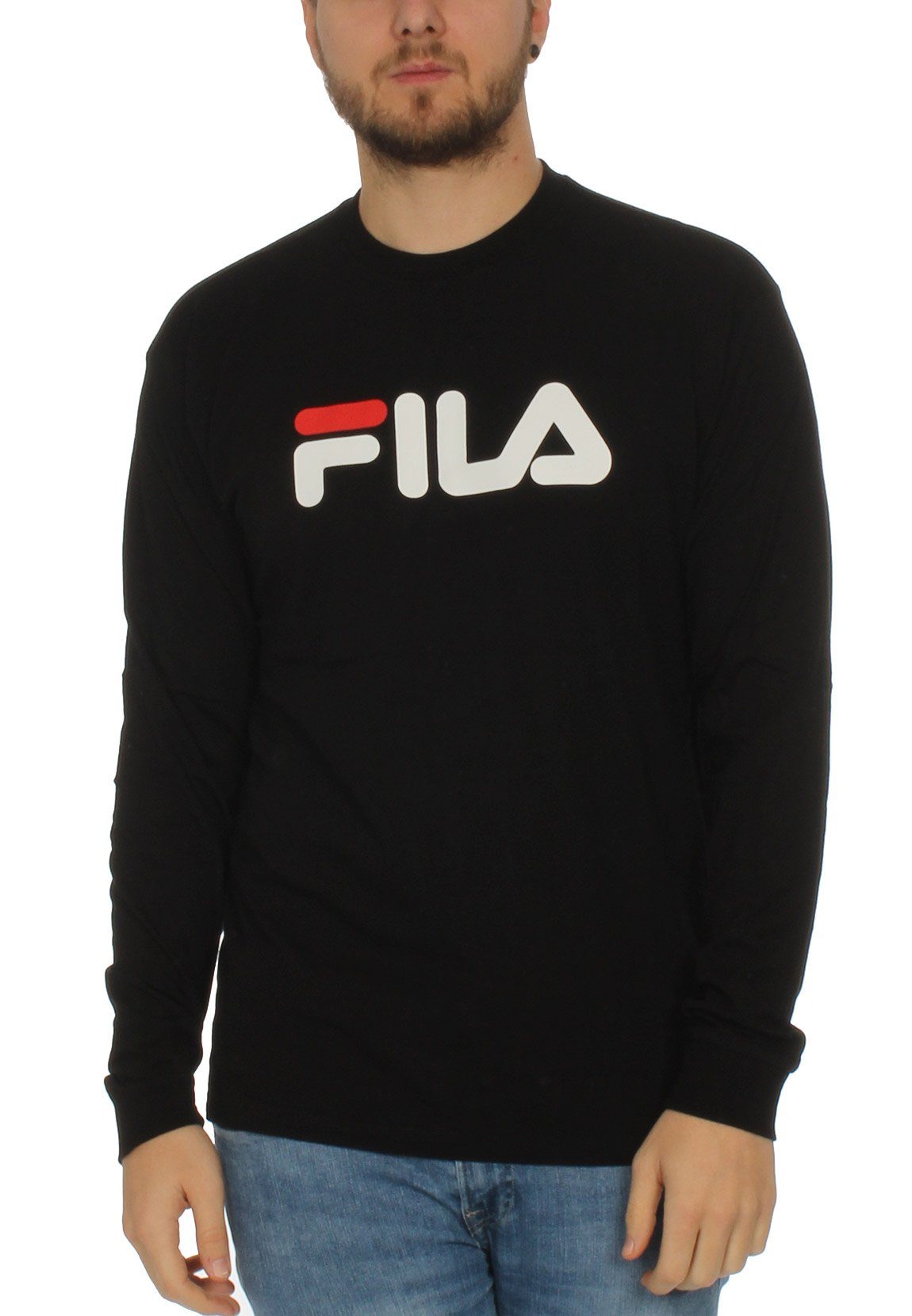 Fila Longsleeve Fila Longsleeve Herren CLASSIC PURE LONG SLEEVE SHIRT 681092 Schwarz 002 Black