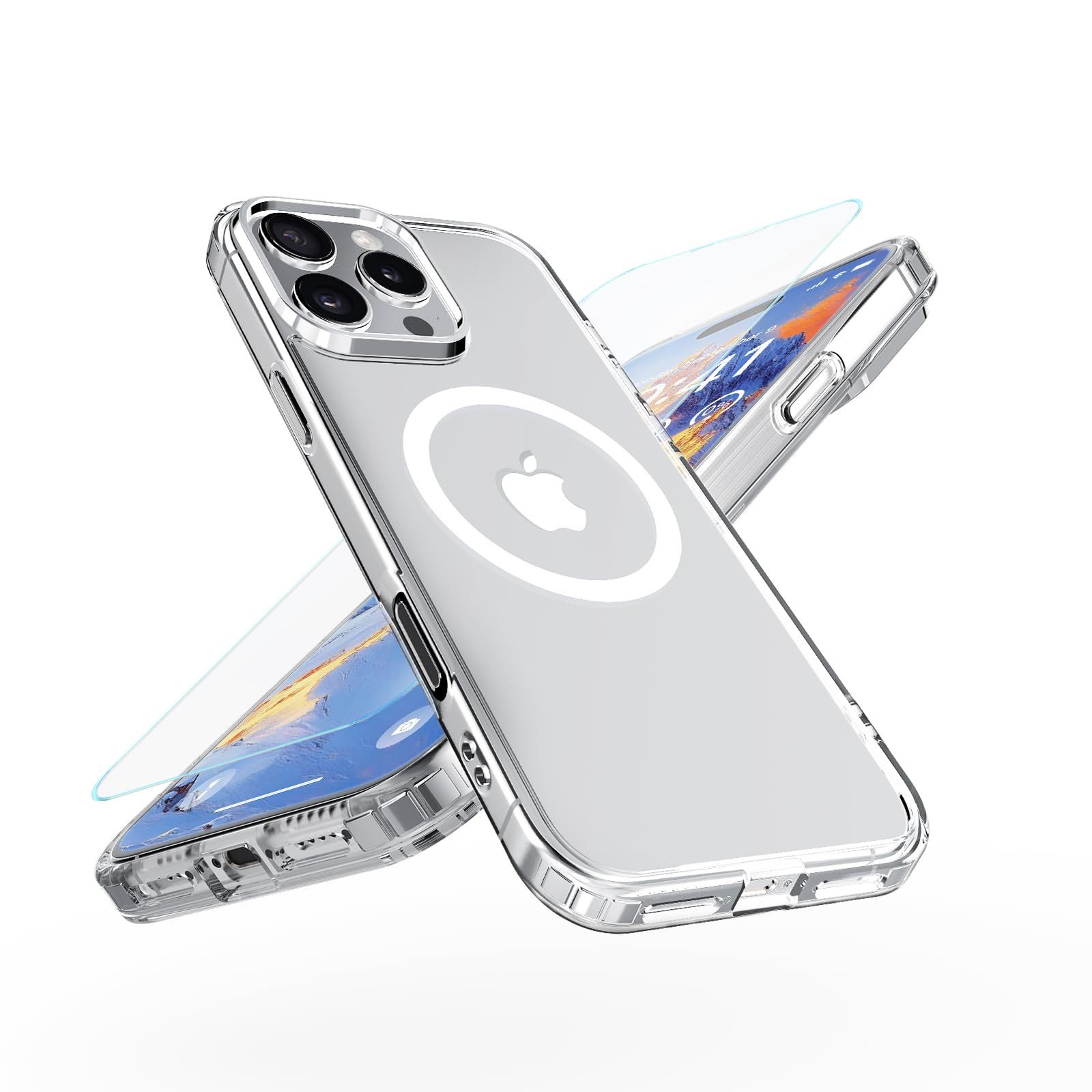 Onestyle Handyhülle Onestyle für iPhone 16 Pro Max Hülle MagSafe, 1 Handyhülle und 1 Schutzfolie