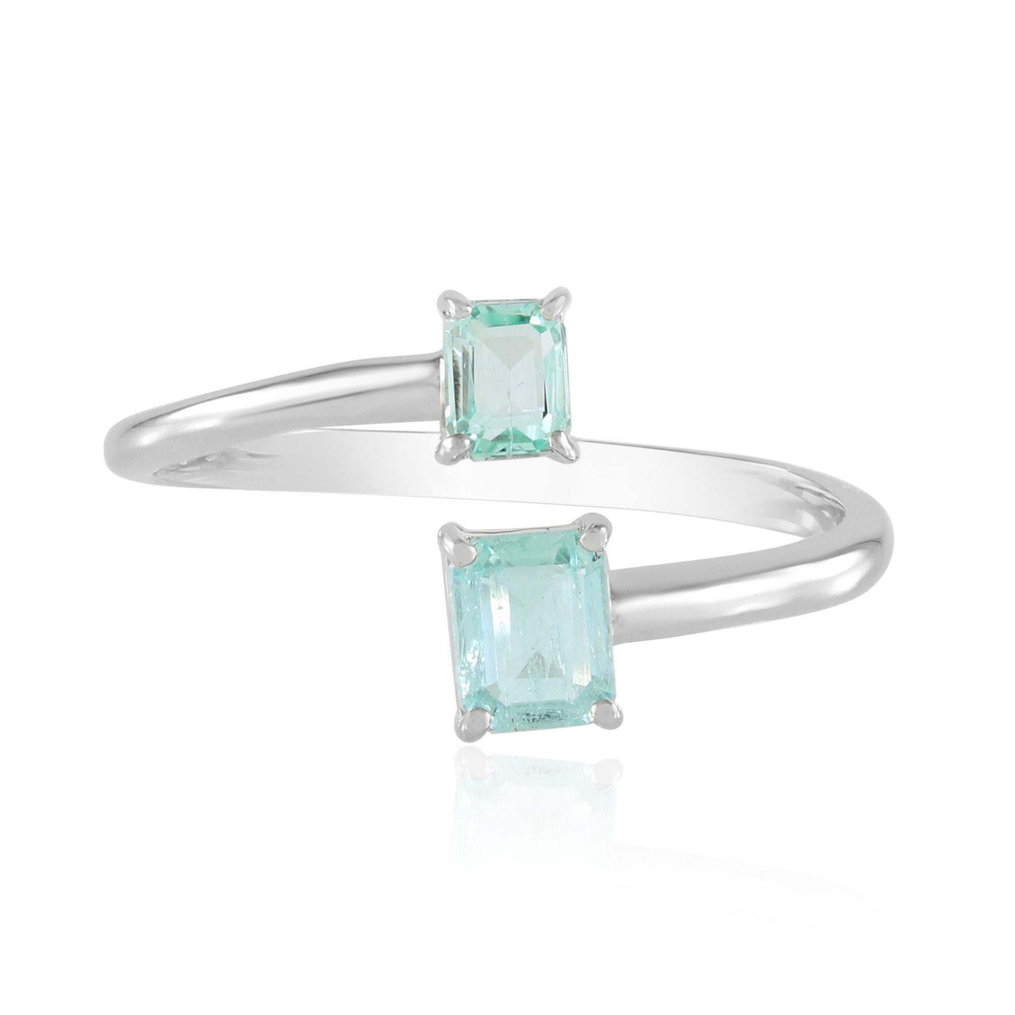 Silberring Paraiba Smaragd Sterling Silber Ring