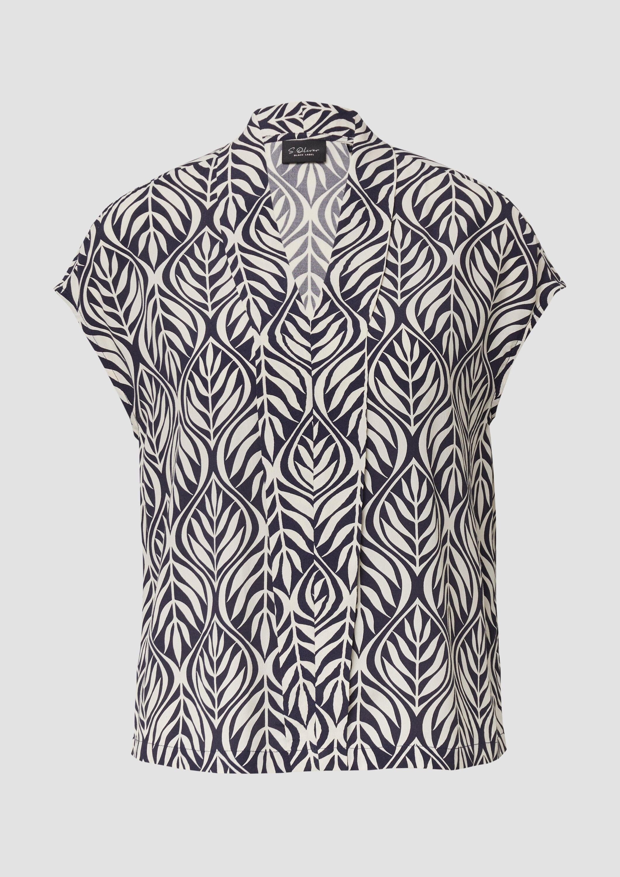 s.Oliver Blusentop Bluse Ärmellose Bluse mit All-over-Print
