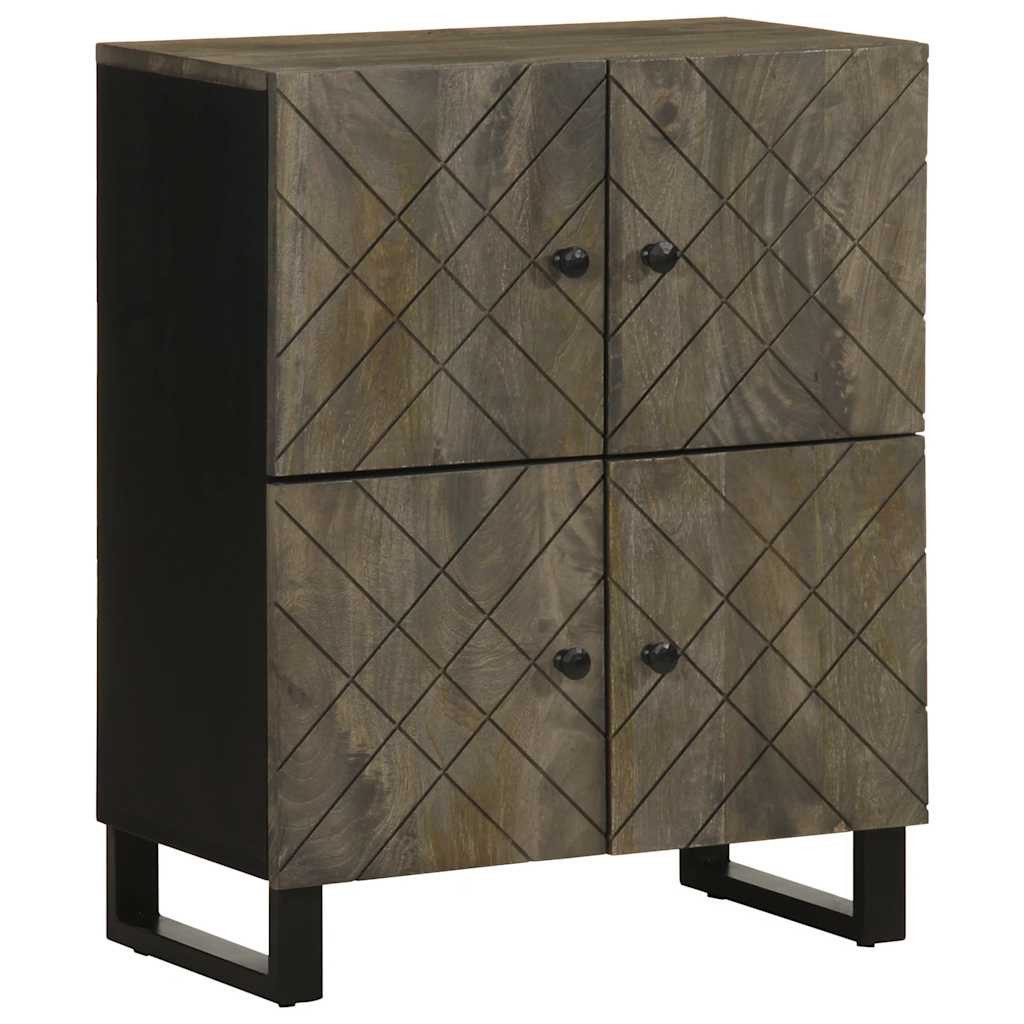 vidaXL Sideboard Sideboard Schwarz 60x33x75 cm Massivholz