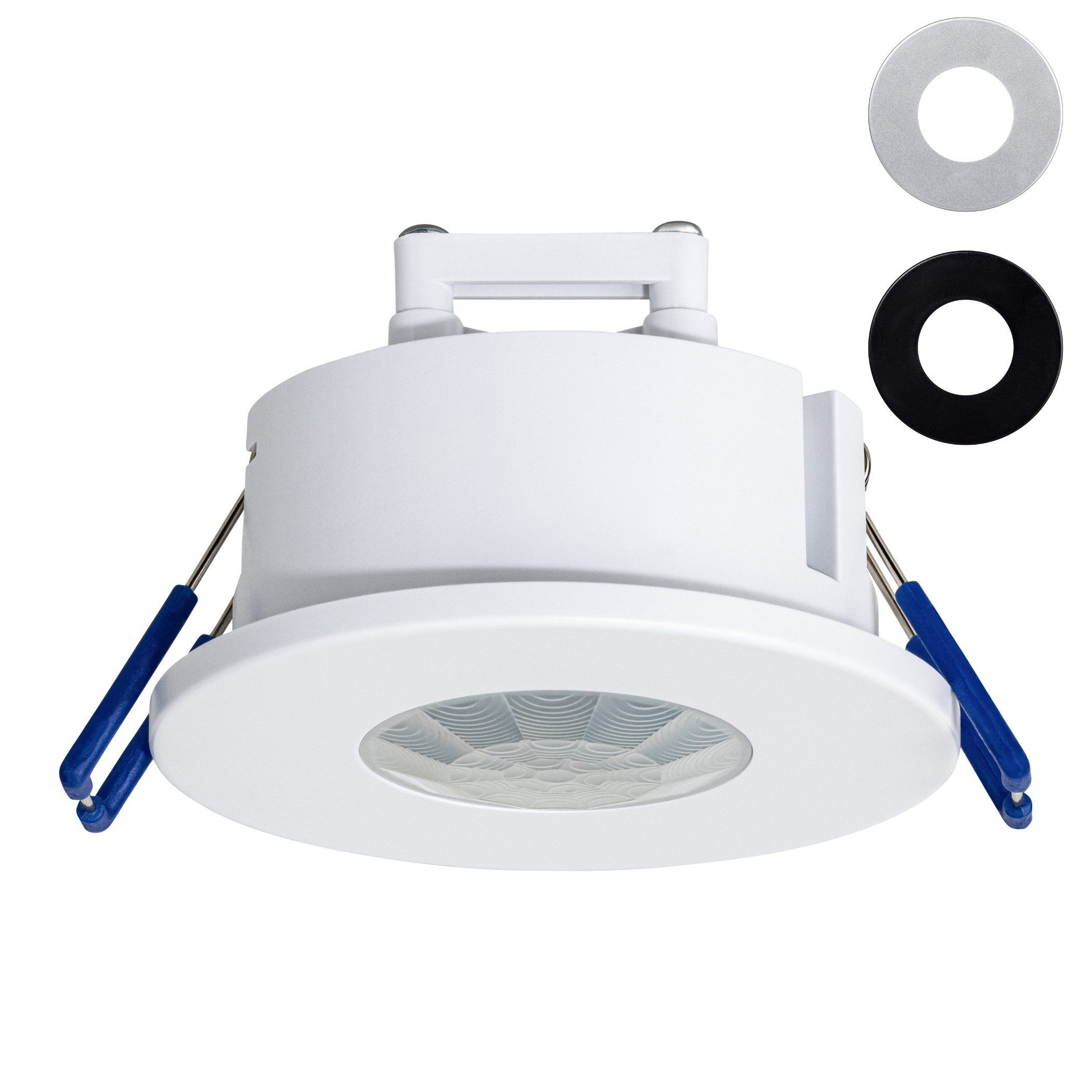 SEBSON Bewegungsmelder Infrarot Sensor Unterputz Decke - programmierbar Reichweite 8m 360°, (1-St), variable Farben - Weiß, Schwarz, Silber / LED geeignet 600W, 230V