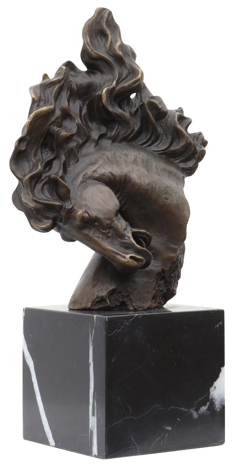 Skulptur Bronze Bronzefigur Aubaho Antik Skulptur im Pferd Bronzeskulptur Figur Statue