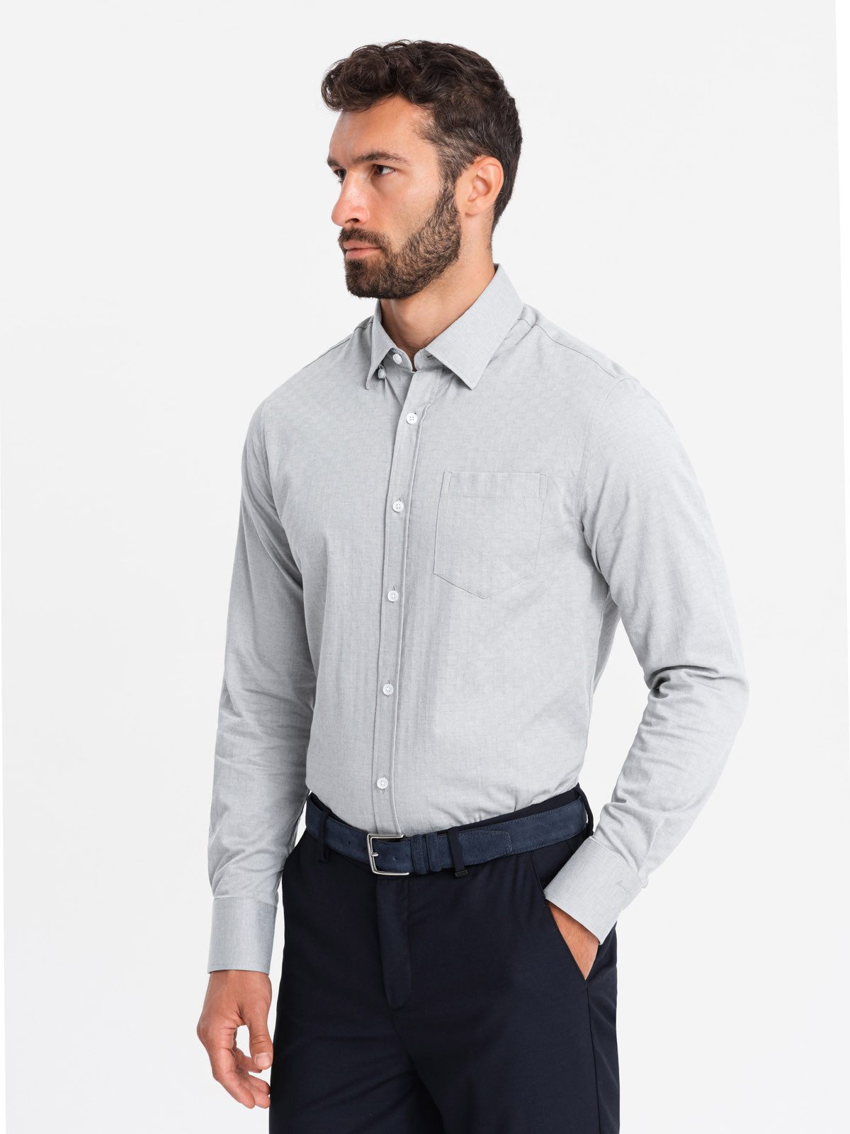 OMBRE Langarmhemd Herrenhemd SLIM FIT aus günstig online kaufen