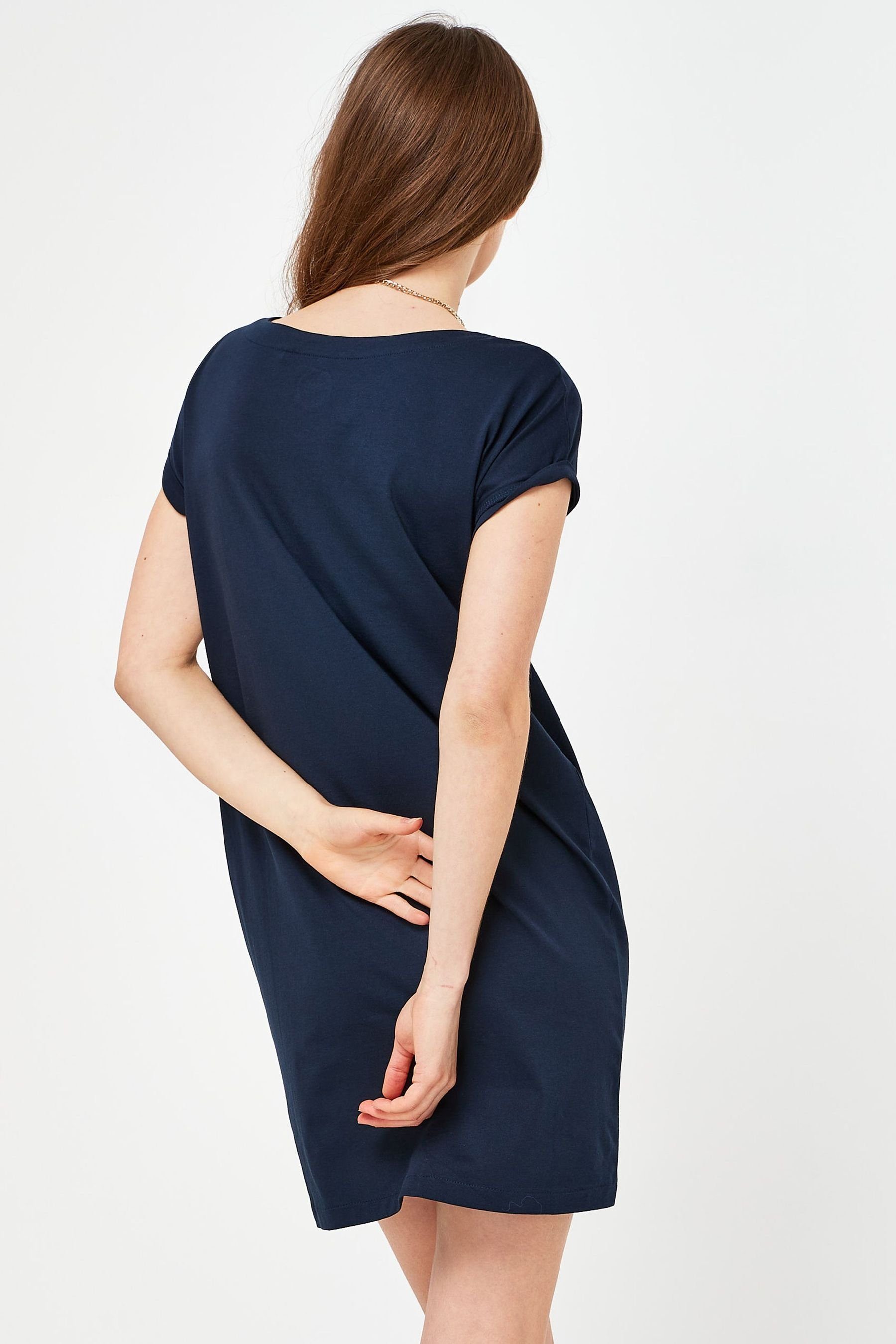 (1-tlg) Tunikakleid Blue mit Navy Relaxed Fit Next Shirtkleid Flügelärmeln