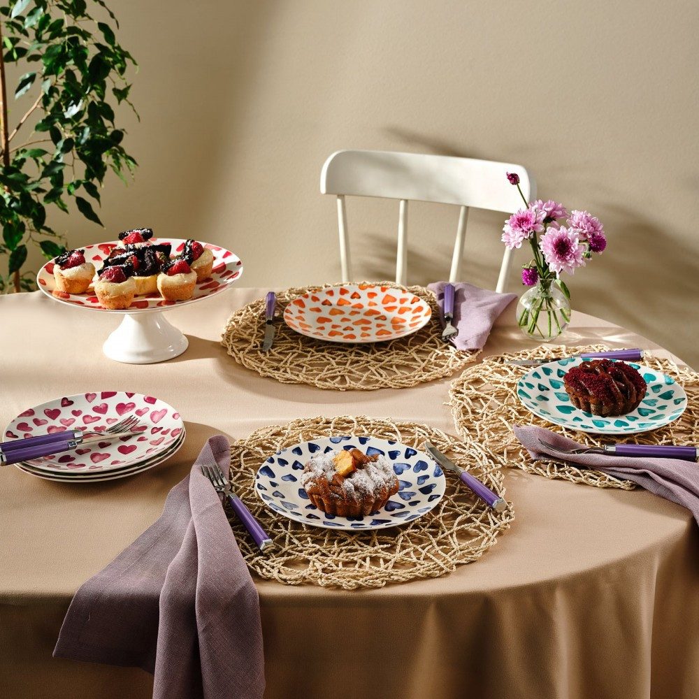 Karaca Tafelservice Karaca Lovely 7-teiliges Kuchen-Set für 6 Personen