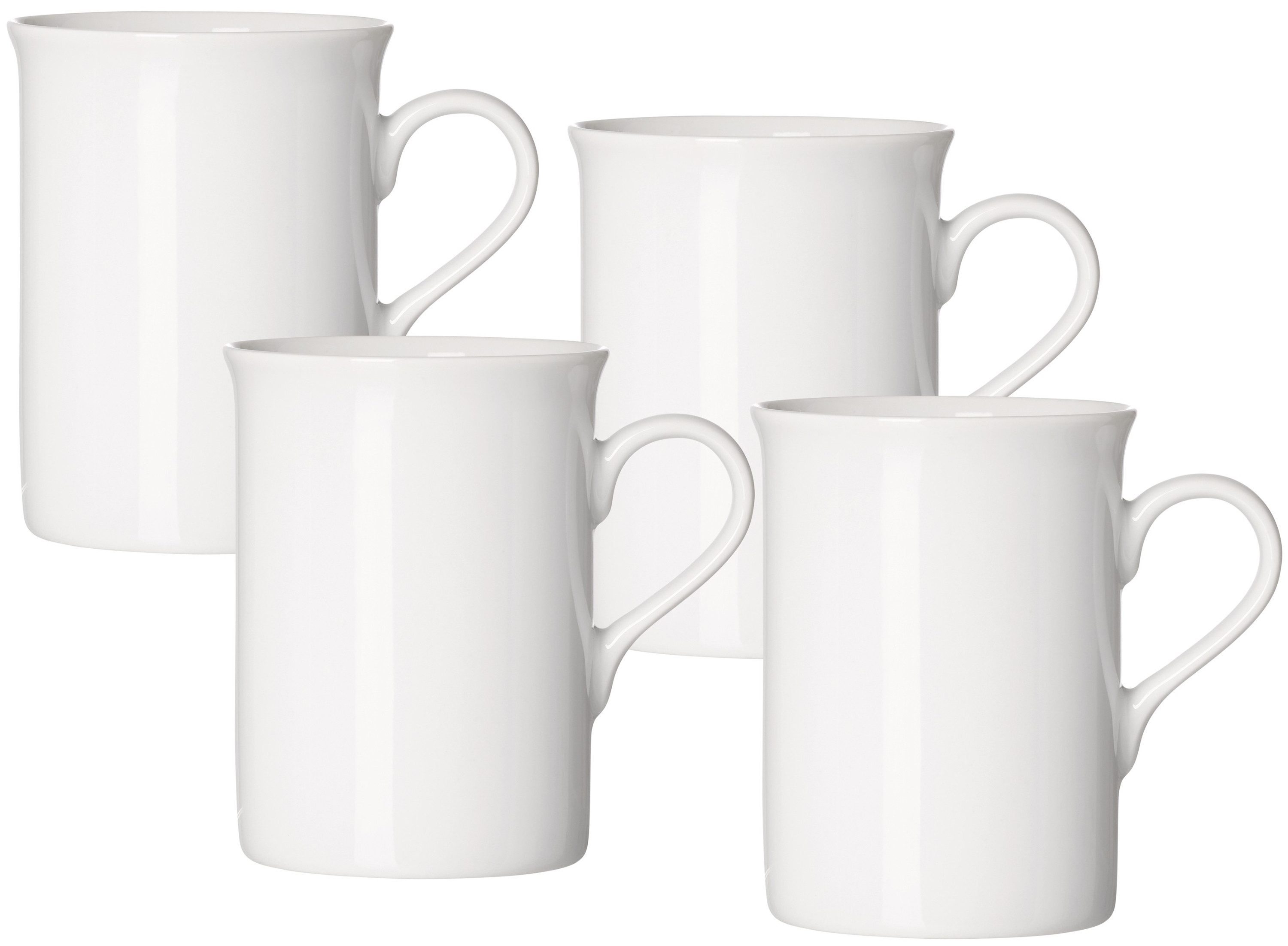 Ritzenhoff & Breker Becher Bianco, 4-tlg., Porzellan, Kaffeebecher, je 300 ml