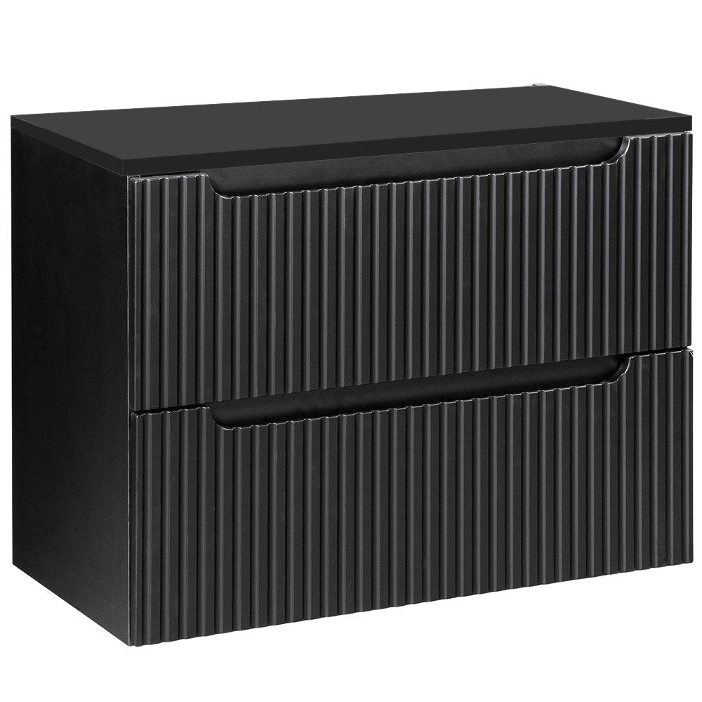 Lomadox Waschbeckenschrank NEWPORT-56-BLACK 80 cm Waschtisch-Unterschrank günstig online kaufen