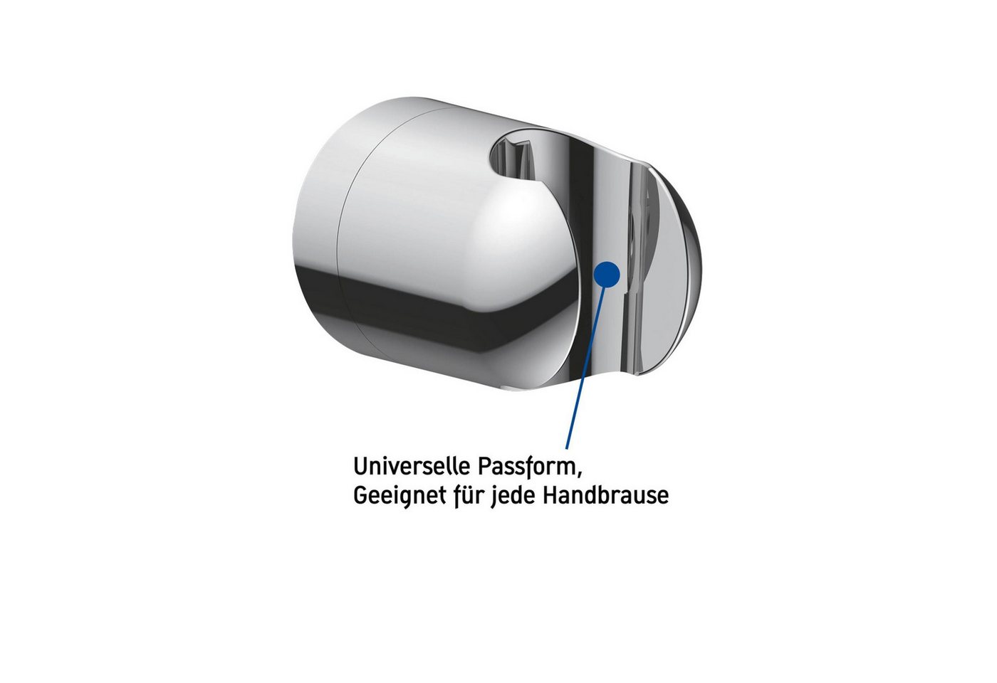 Thumbnail - Duravit Brausehalter Brausehalter Wandhalterung Duschkopf Chrom Duschkopfhalter, passend für Schläuche mit konischer Mut...