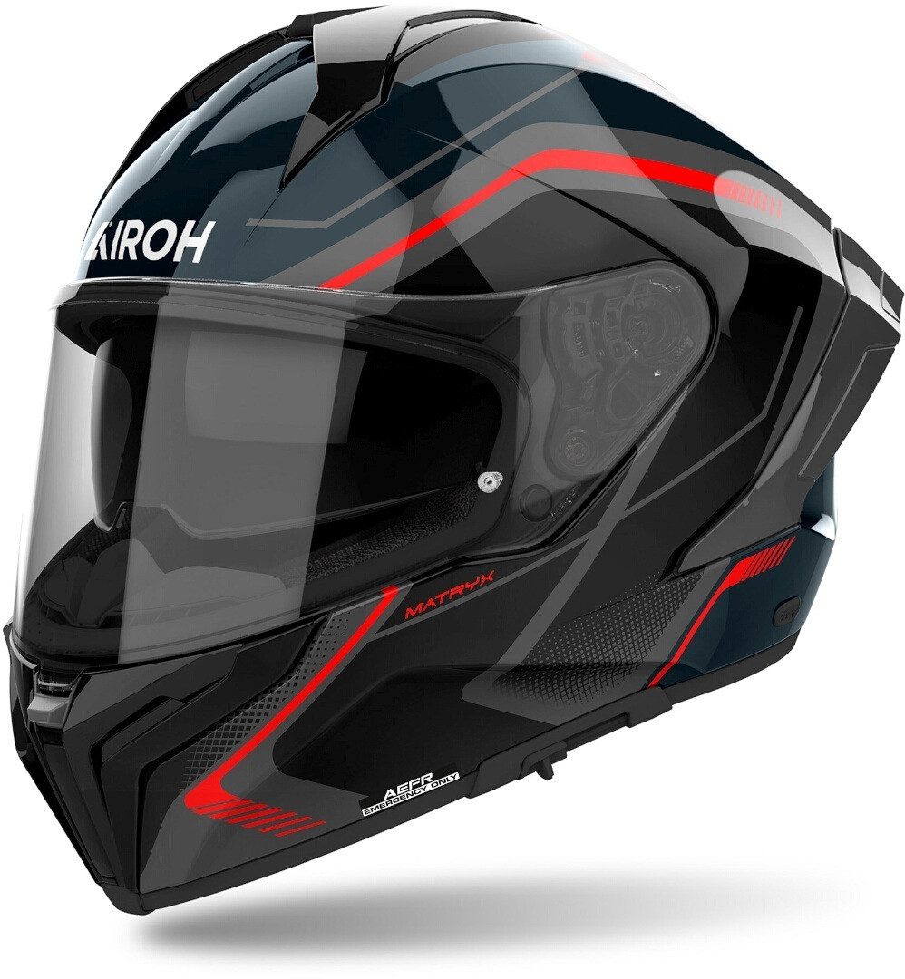 Airoh Motorradhelm Matryx Wide Helm, vorbereitet für Kommunikationssystem,Notfallsystem-Polsterung (EQ
