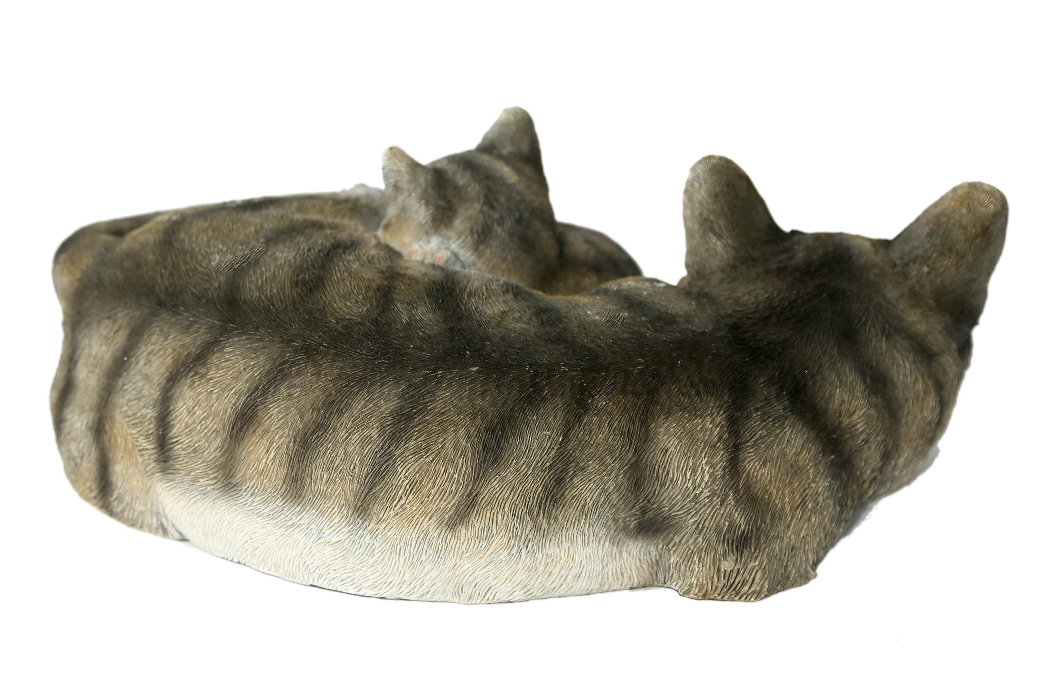 Tierfigur, Collection Jänig Casa by Polyresin Katze, mit Katze Jungen Dekofigur Tierfigur liegend, aus