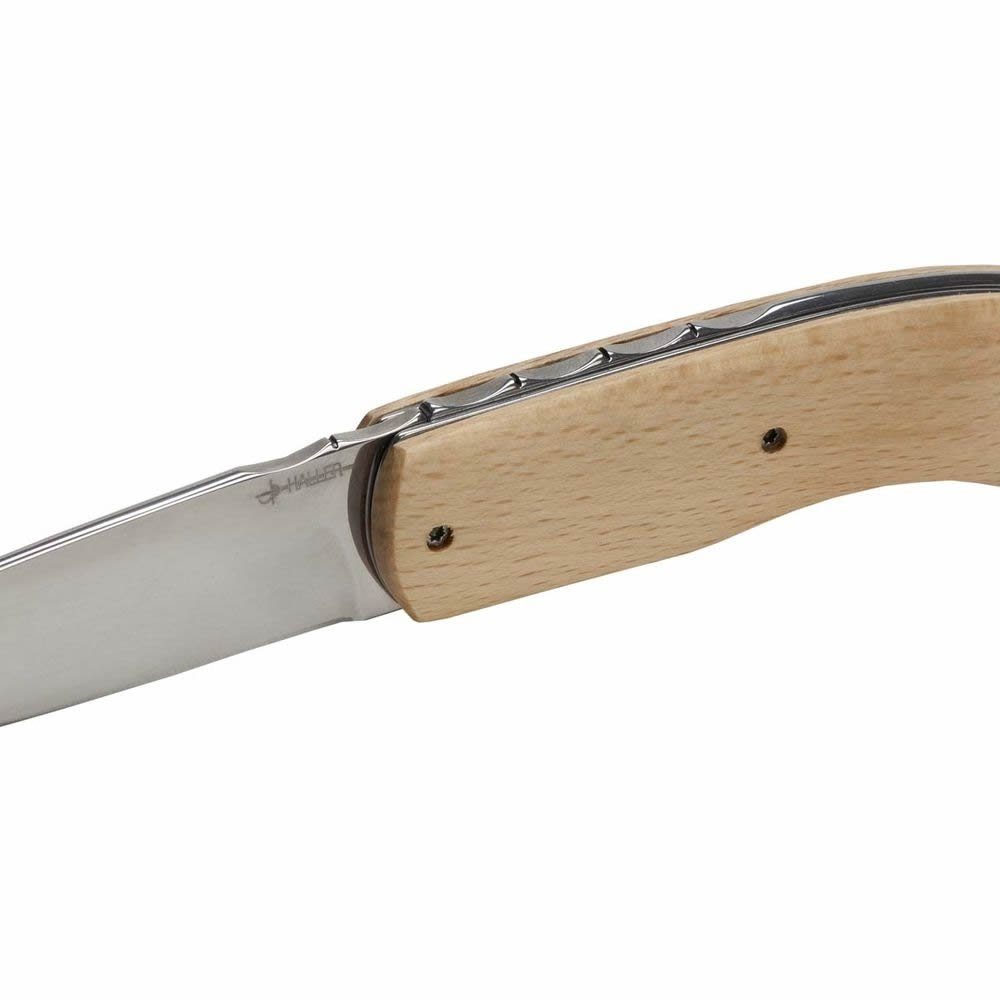 Haller Messer mit Haller Taschenmesser Griff, (1 Taschenmesser St) Buchenholz