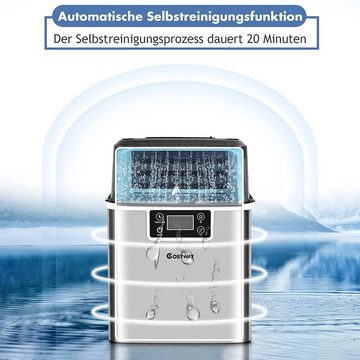 COSTWAY Eiswürfelmaschine, 24 Eiswürfel in 15min, 18kg 24 H, 3,2L Wassertank