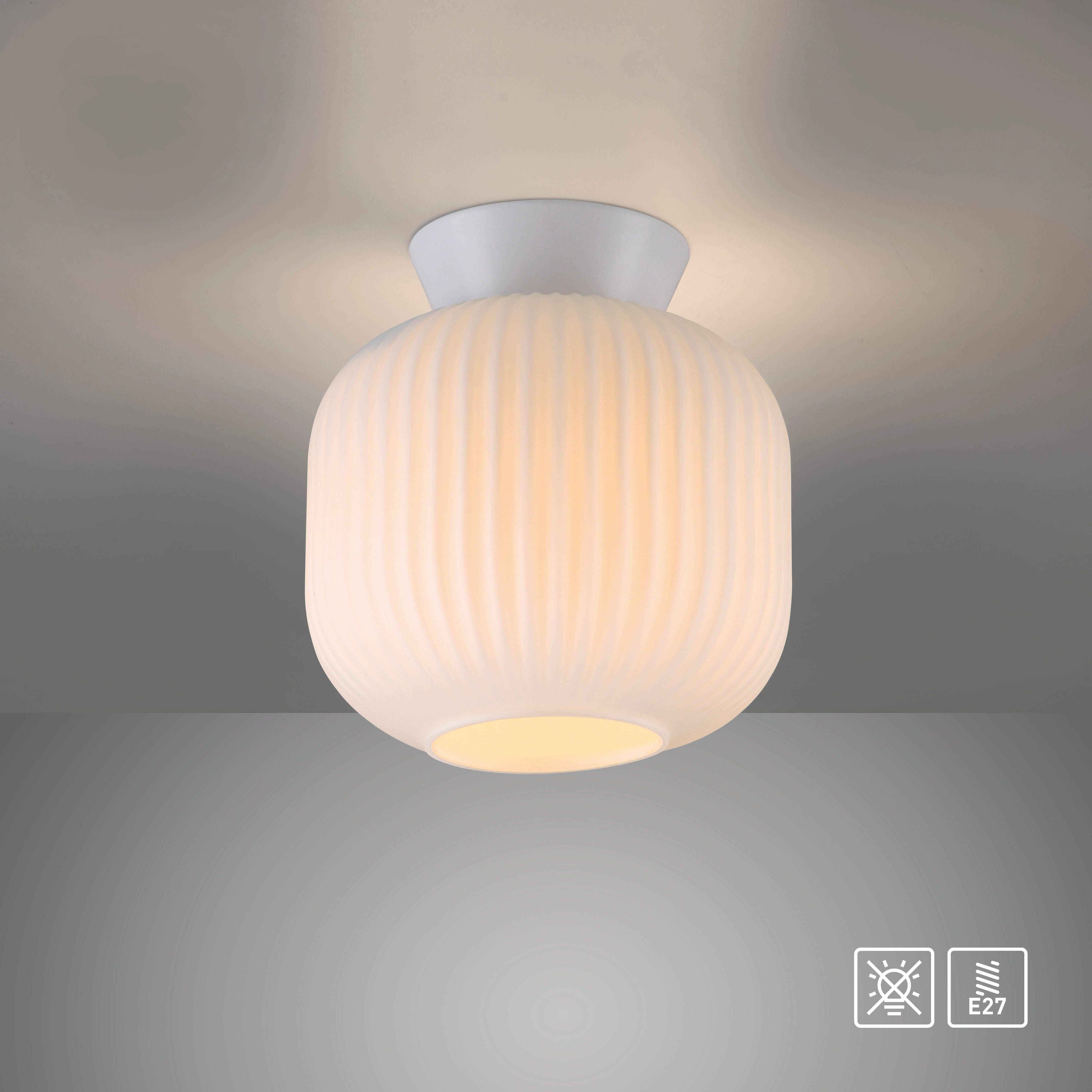 SCHÖNER WOHNEN-Kollektion LED Deckenleuchte NAMI, ohne Leuchtmittel, SCHÖNER WOHNEN Kollektion, geriffeltes Glas – Bild 4 von 5
