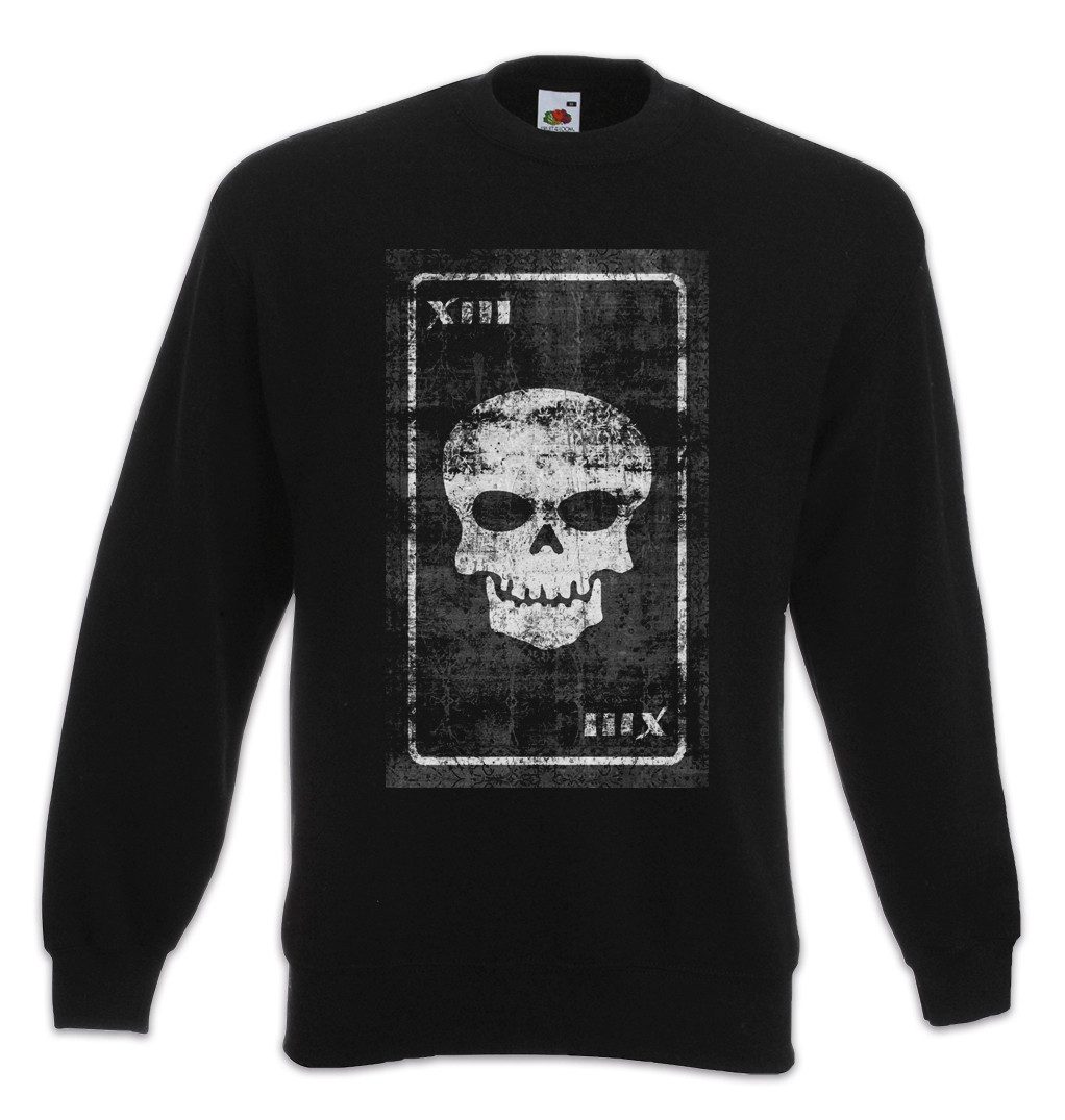 Sweatshirt Tarot Death Sweatshirt Karte Karten Card Voddoo Der Tod Dead Black