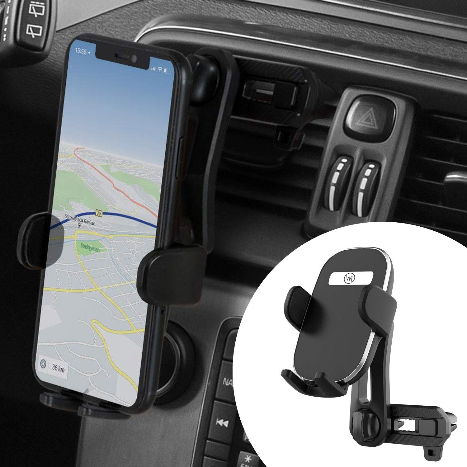 L & P Car Design Antirutschmatte Auto Haftpad Ablage iPhone Samsung  Handy-Halterung, (1 Stück, 1-tlg., kompatibel mit vielen Smartphones)