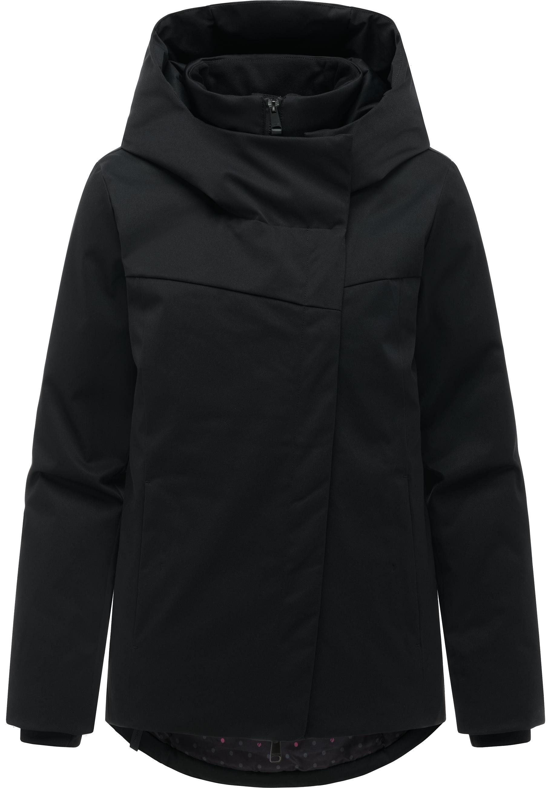 Ragwear Funktionsjacke Pavleen Short Y Warme Damen Winterjacke mit Stehkragen und Kapuze