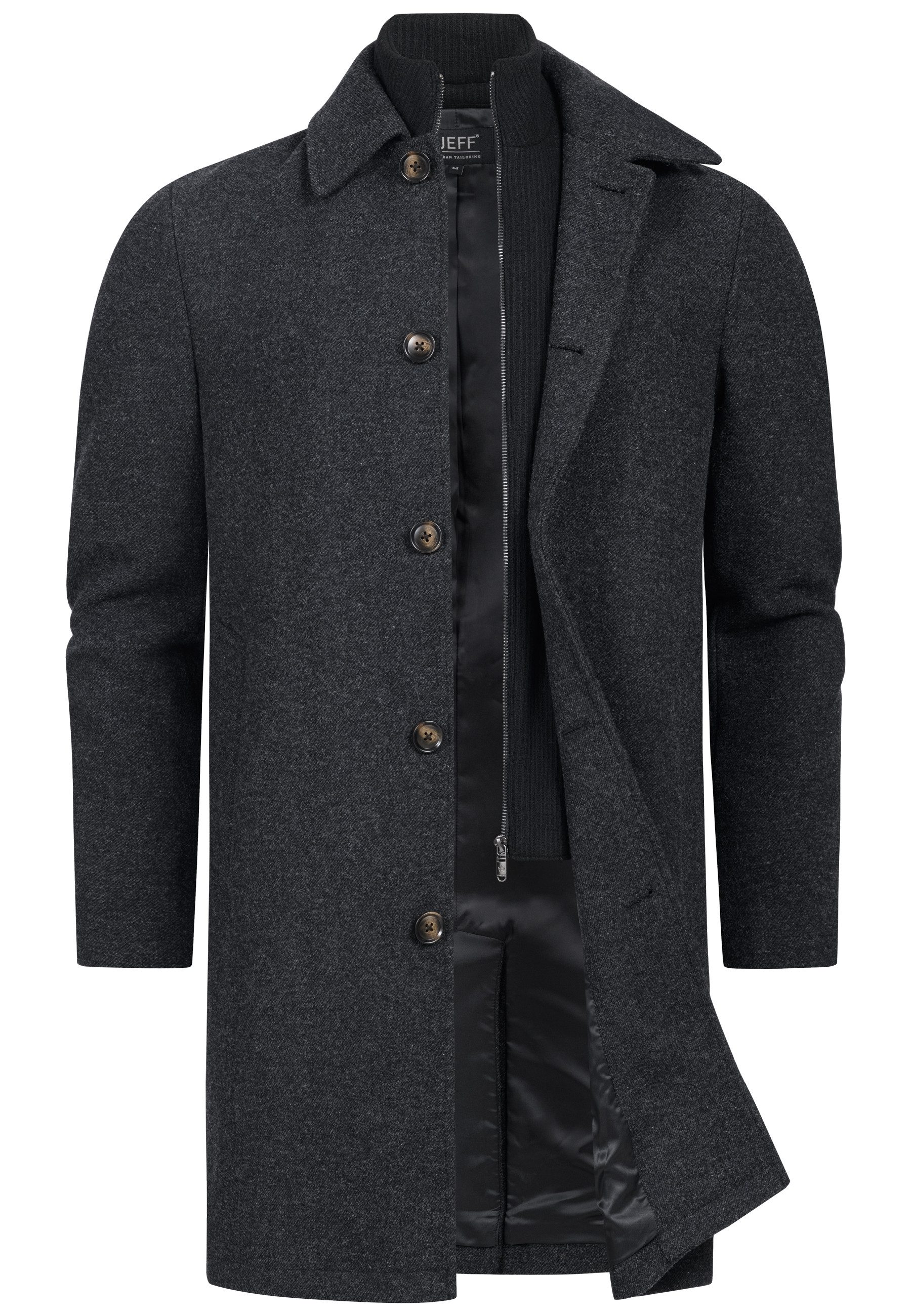 Jeff Wollmantel JFTyler Eleganter Herrenmantel mit günstig online kaufen