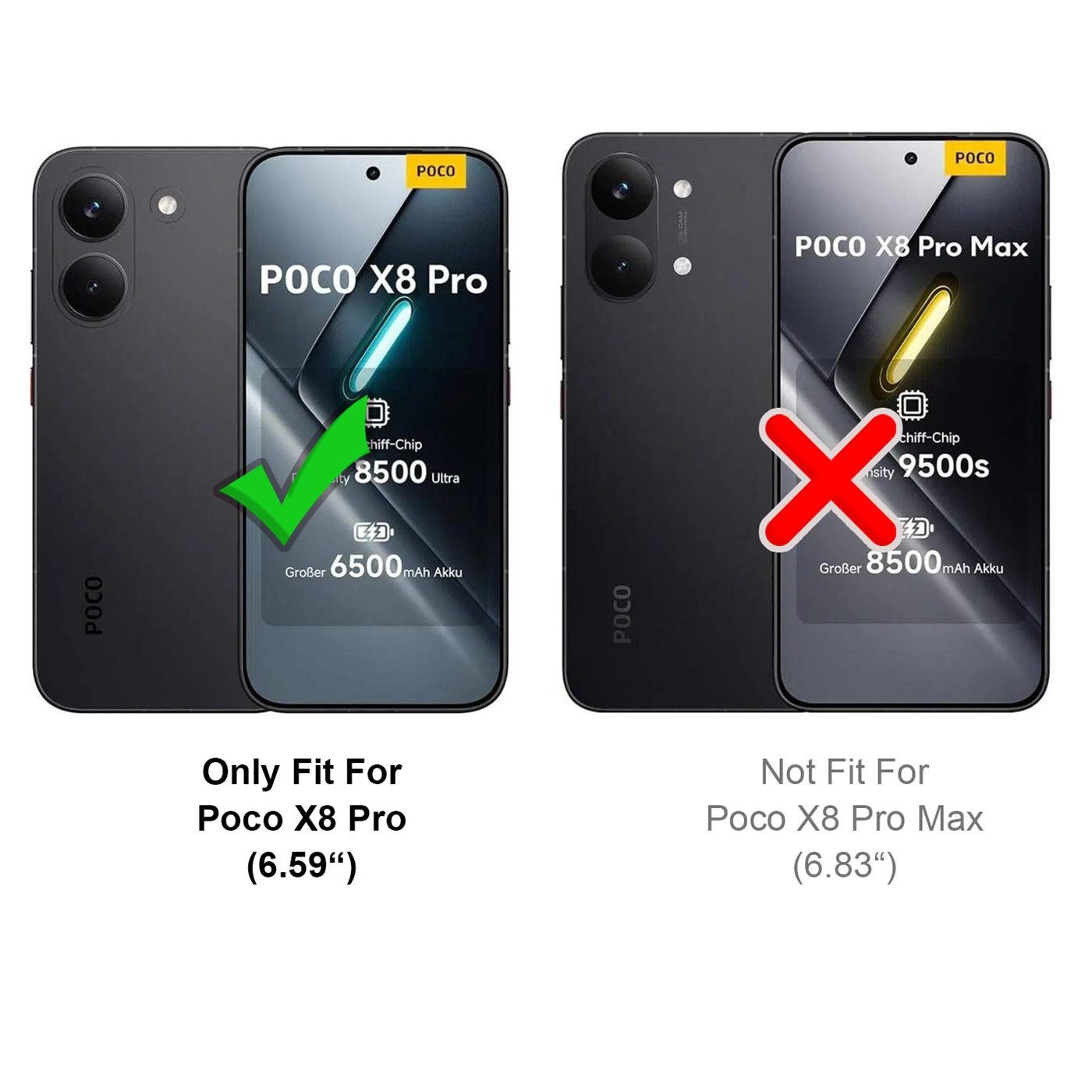 CoolGadget Handyhülle Magnet-Hülle für Xiaomi Poco X8 Pro Schutzhülle magnetisch 6,59 Zoll, Hülle Matt Stoßfest kompatibel mit QI-Laden Zubehör Kameraschutz Case