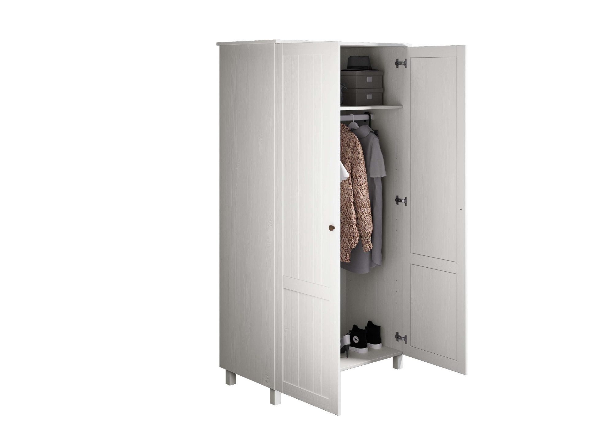 OTTO home Kleiderschrank Juventus, Drehtürenschrank, Schrank mit 2 Türen, 97 cm breit, aus massiver Kiefer, FSC®-zertifiziert – Bild 4 von 5
