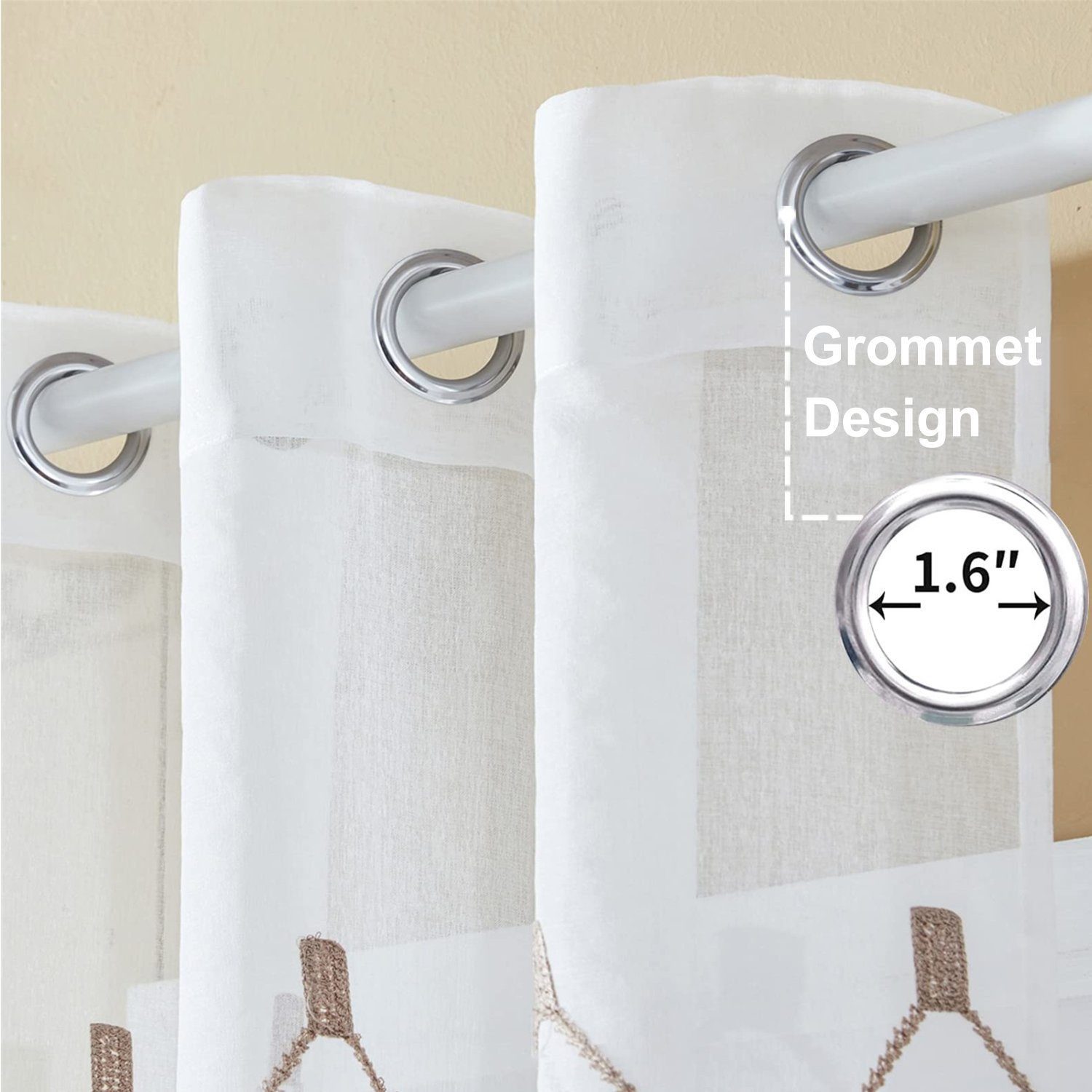 BYSURE Gardine, Ösen (2 St), transparent, günstig online kaufen