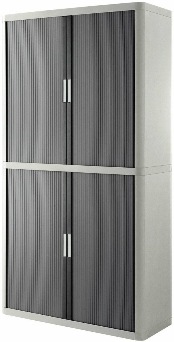 PAPERFLOW Aktenschrank Rollladenschrank BxTxH 110x41,5x204cm 4 Böden anthrazit/grau