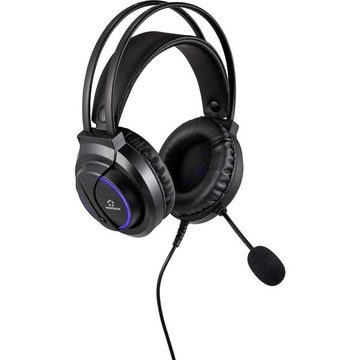 Renkforce Gaming Headset On Ear mit LED-Beleuchtung Kopfhörer (Lautstärkeregelung)