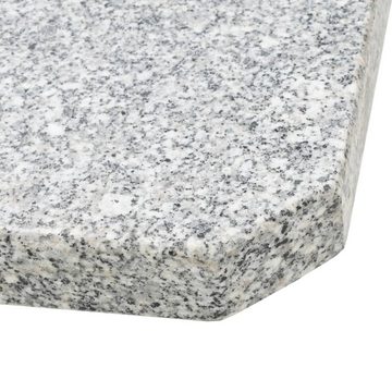 vidaXL Schirmhalter Schirm-Gewichtsplatten 4 Stk Quadratisch Grau Granit 100 kg