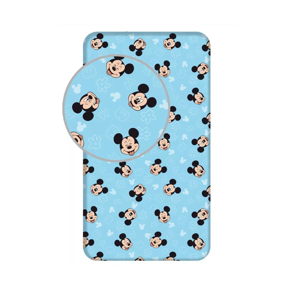 Disney Spannbettlaken Disney Mickey Spannbettlaken 90x200cm 100% Baumwolle, günstig online kaufen