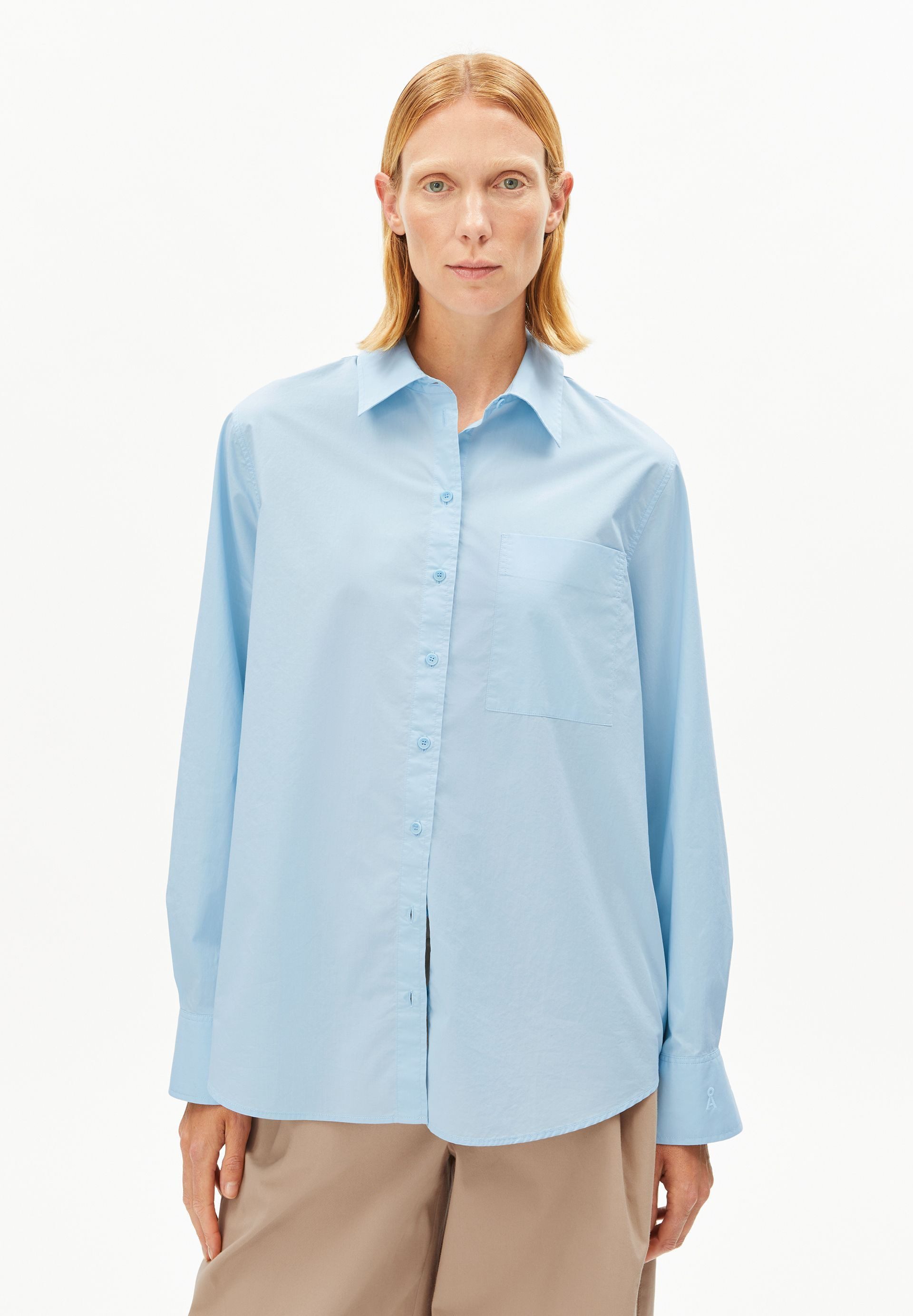 Armedangels Langarmbluse LOOSE POPLIN Bluse aus Bio-Baumwolle Loose Fit günstig online kaufen