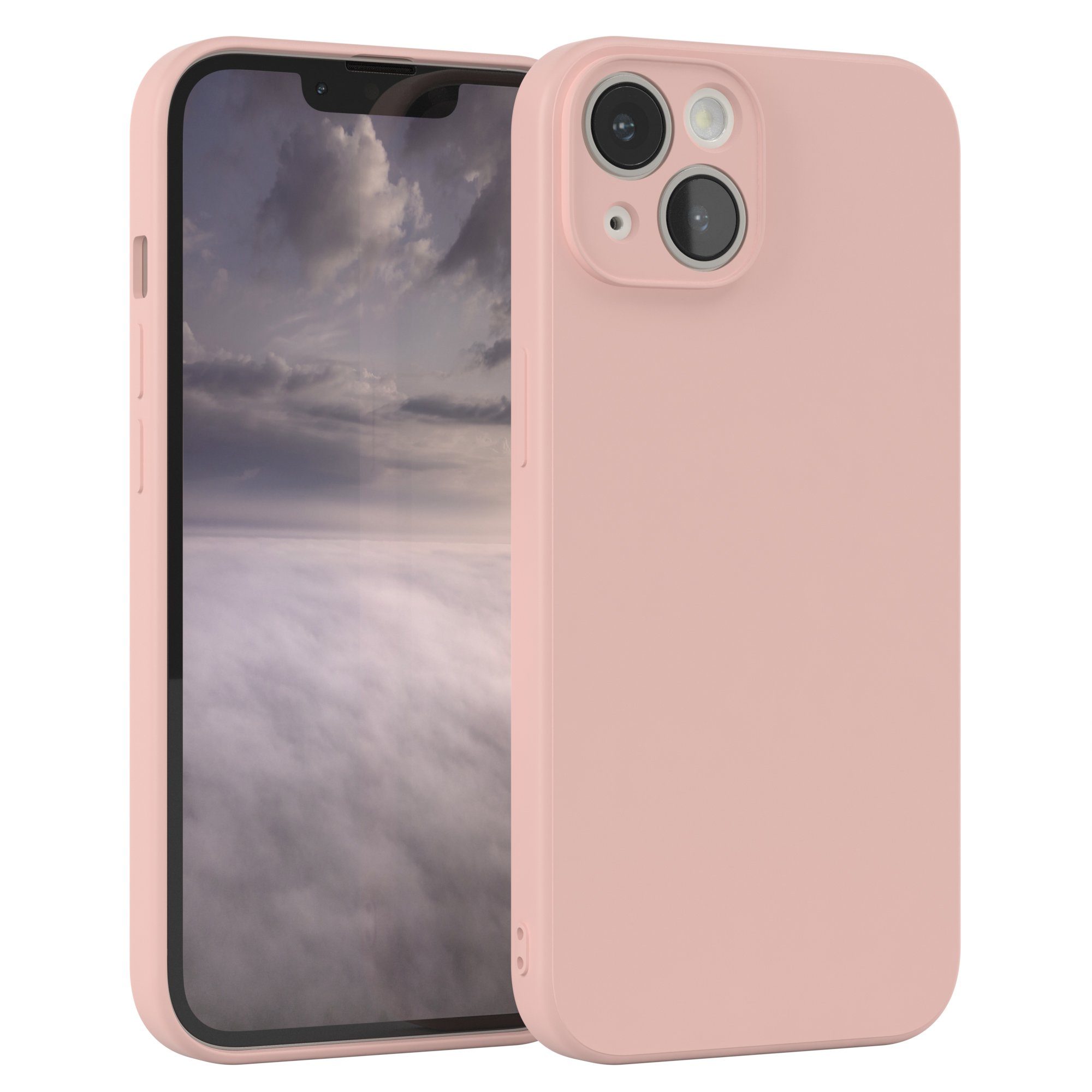 EAZY CASE Handyhülle TPU Hülle für Apple iPhone 14 6,1 Zoll, Hülle mit Kameraschutz Bumper Case silikonschutzhülle Rosa / Altrosa