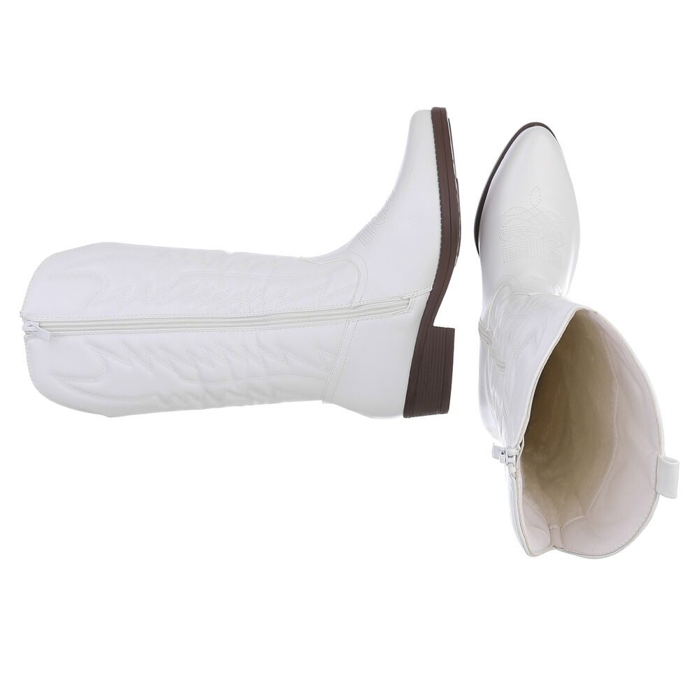 Ital-Design Elegante Damen-Stiefel mit Kunstvollem Design und Komfort Weste günstig online kaufen