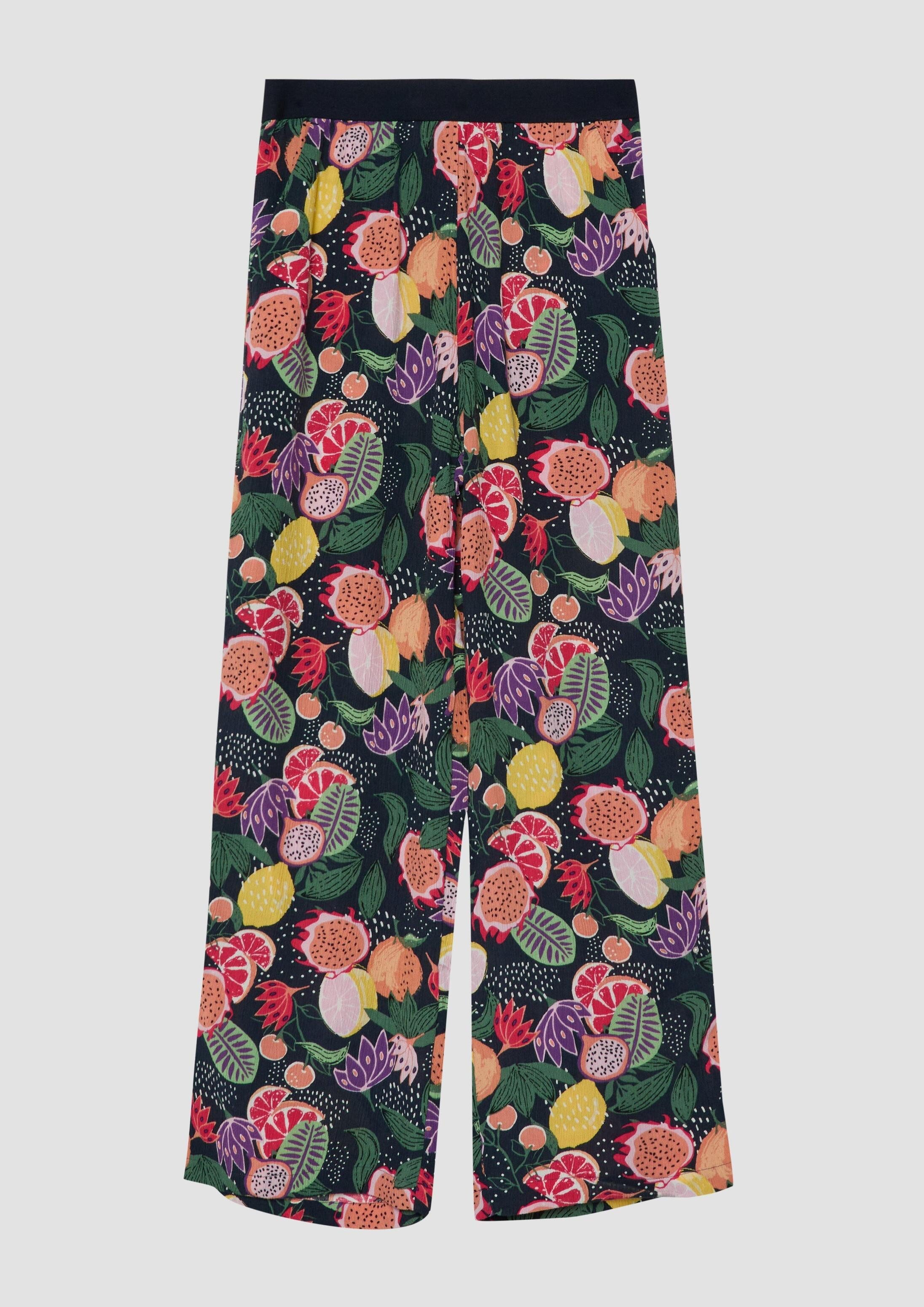 s.Oliver Chinos Hose Wide-Leg-Hose im Loose Fit aus Viskose
