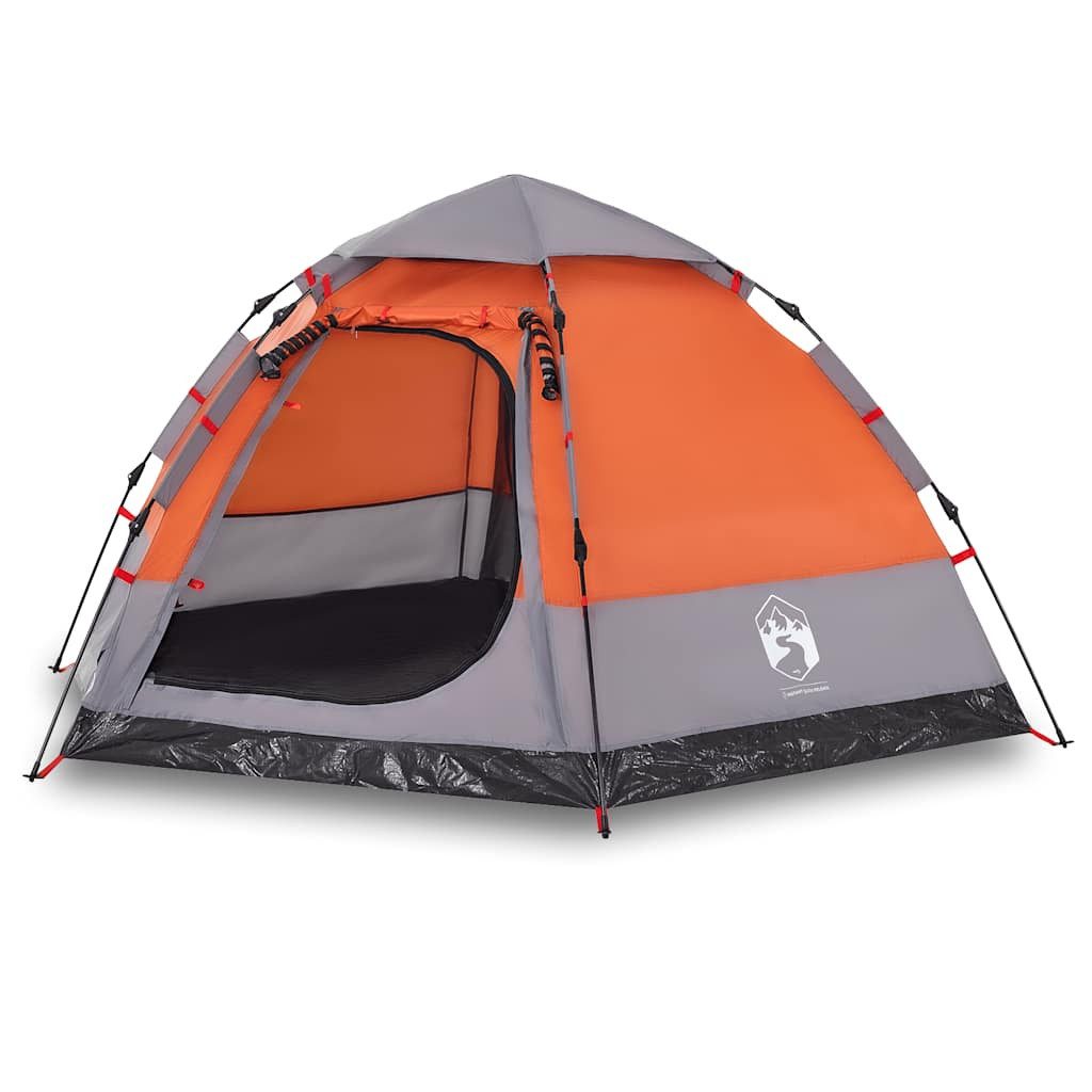 furnicato Faltzelt Campingzelt Kabine 273x273x129 cm Grau-Orange, (1 tlg)