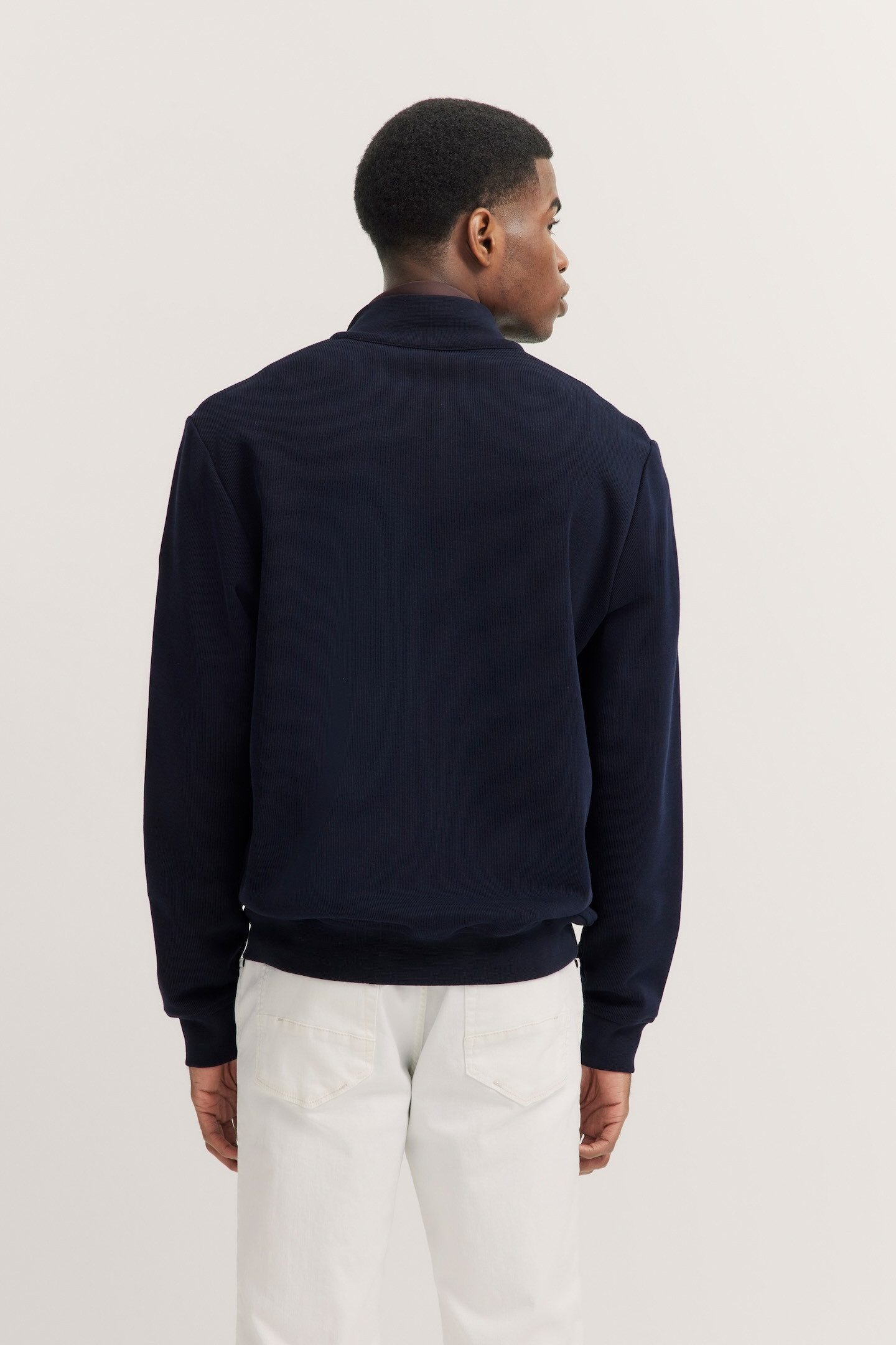 bugatti Sweatjacke mit Reißverschluss und Stehkragen