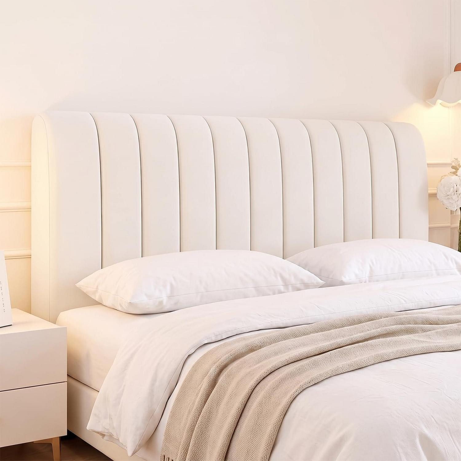 LuxusKollektion Betthusse Bettkopfteil Bezug 70x180cm Weiß