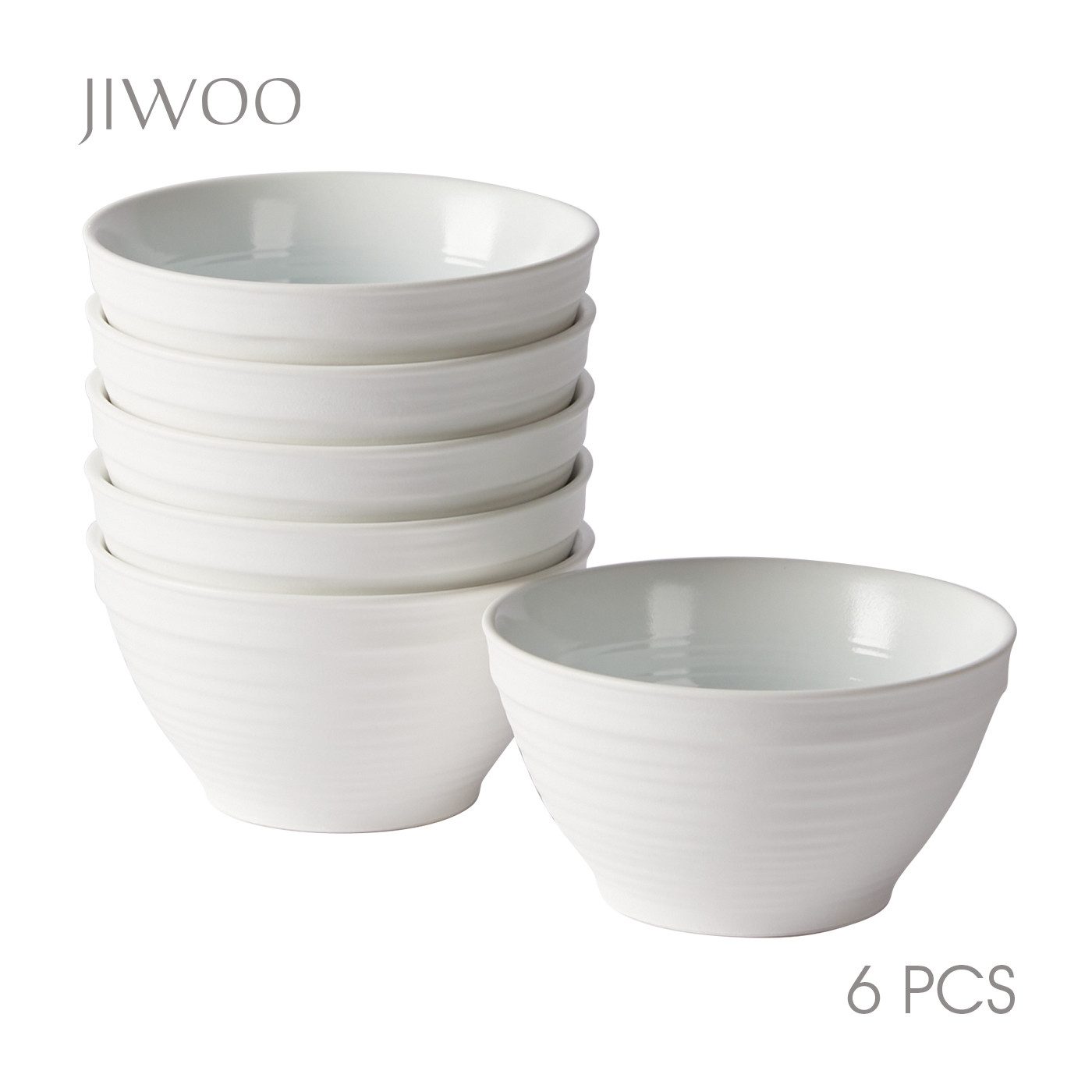 JIWOO Schüssel 6er,Ø12cm,Dessertschale,Servierschüssel,Obstschale,Müslischale, Hochwertiges Keramik, (6er-set, 6-tlg), rutschfest und langlebig,Mikrowellen-und spülmaschinenfest,Ø12cm