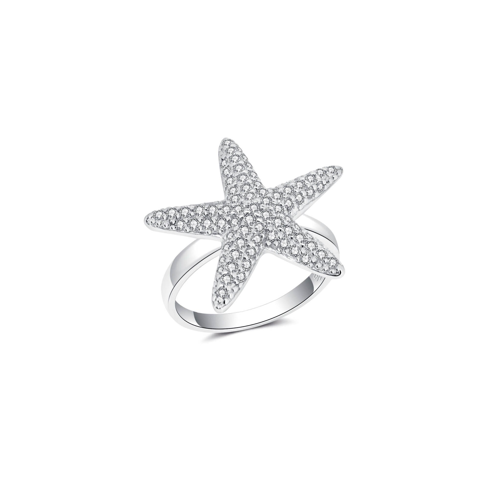Seinerzeit FLORA & FAUNA Silberring Celine Seestern Ring (1-tlg), Material: 925 Sterling Silber